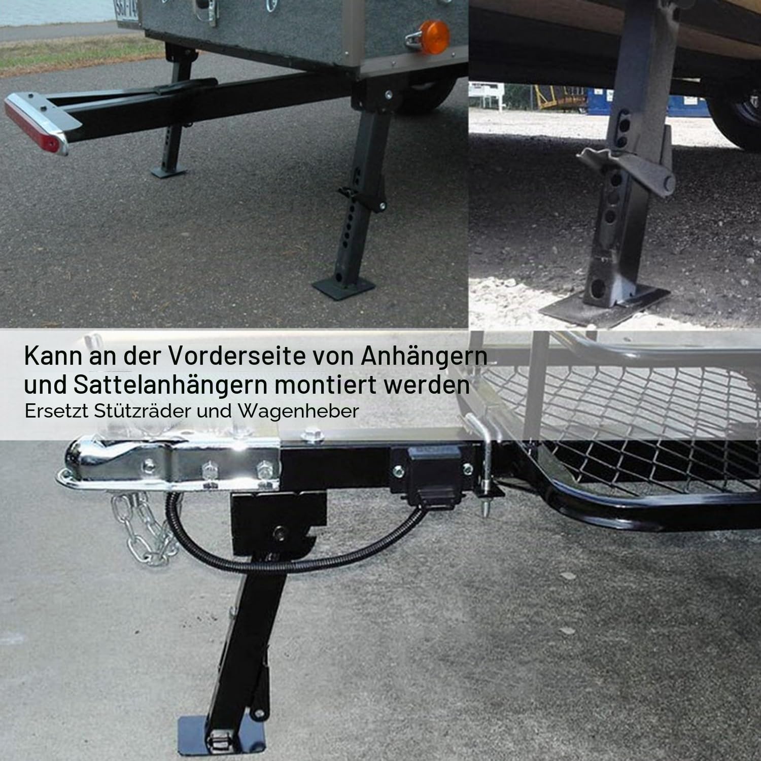 Anhänger Stabilisator,Wohnwagen Stützen,2 Stück Einstellbare Länge Wohnmobil Stabilisator Wagenheber,Unterstellbock 650lb,Unterstützung 1000lb,Rostschutzbehandlung,Für Wohnmobile, Wohnwagen Usw.