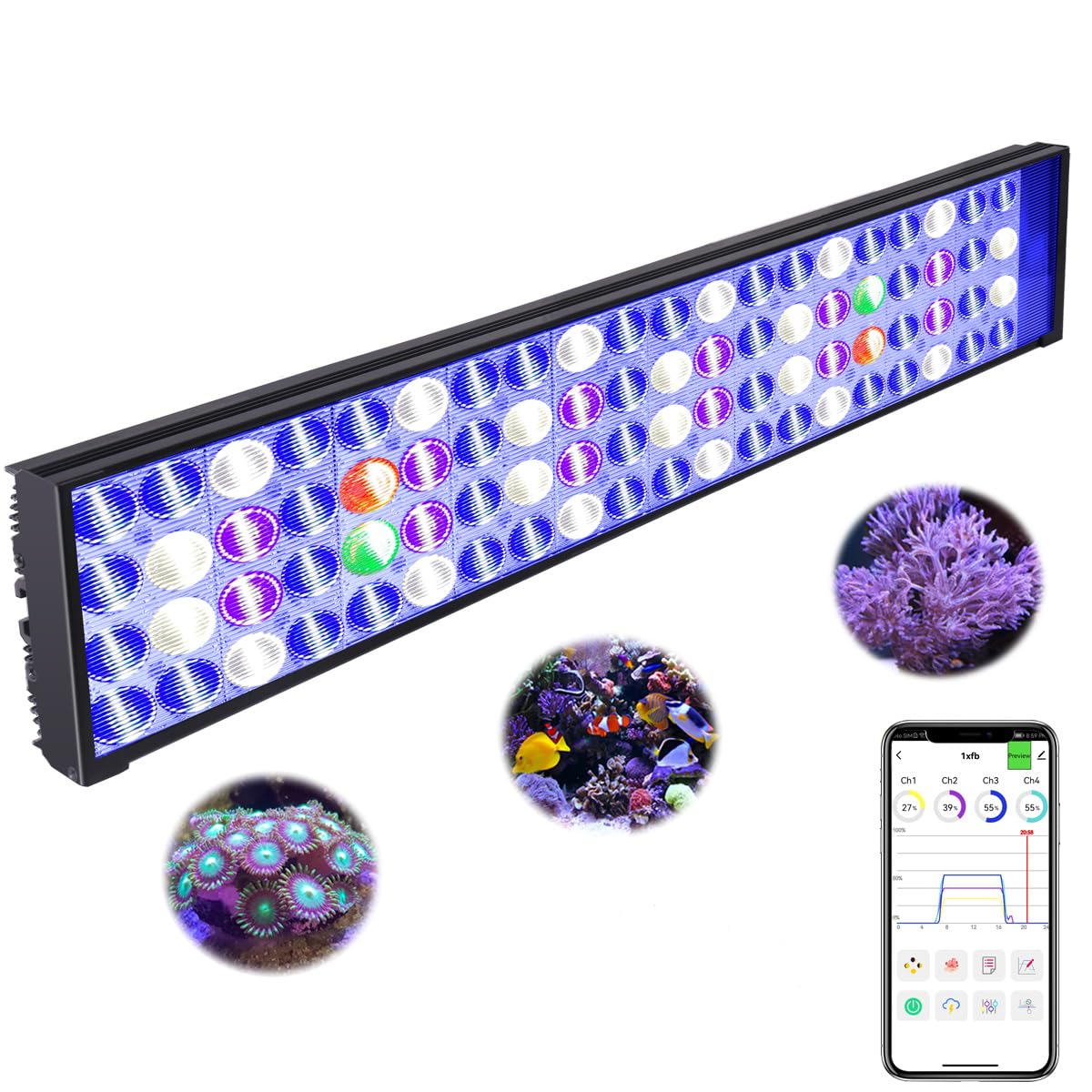 Amazon.co.jp: 水槽 ライト LED 調光 60cm-80cm アクアリウムライト 