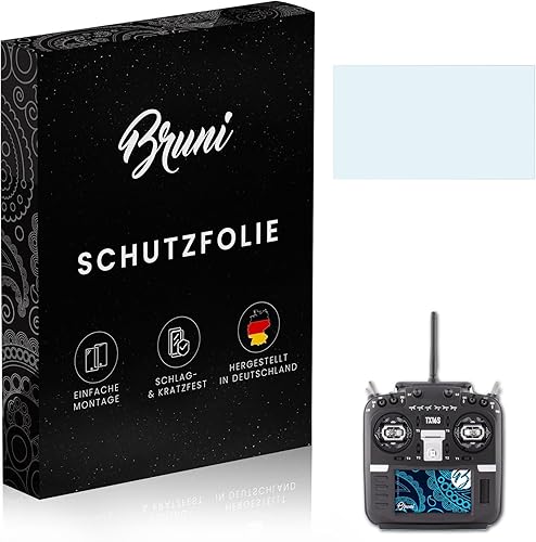 Bruni Protector de pantalla puede usarse con Radiomaster TX16S Mark II Protector Film, cristal transparente (2X)