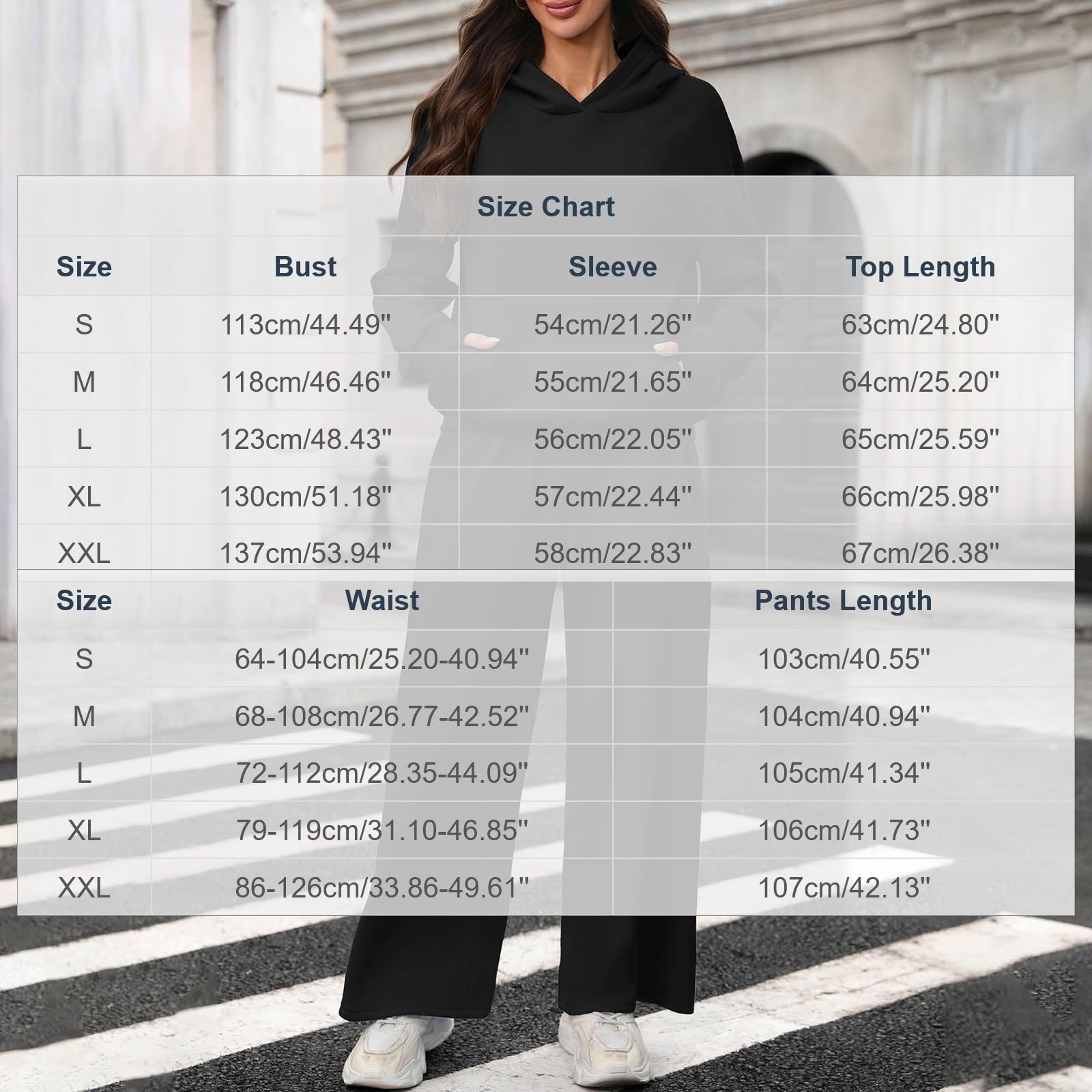 Set tuta da donna a maniche lunghe con cappuccio a gamba larga pantaloni da jogging 2 pezzi abiti da donna con cappuccio e pantaloni giubbotto da palestra allenamento activewear comodo caldo