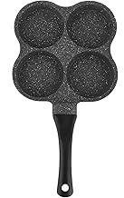 Panela Para Ovos Fritos Sluffs, Frigideira Antiaderente De Alumínio Com 4 Furos Para Omelete Frigideira Para Café Da Manhã Utensílio De Cozinha Para Sanduíches De Café Da Manhã, Panqueca, Hambúrguer
