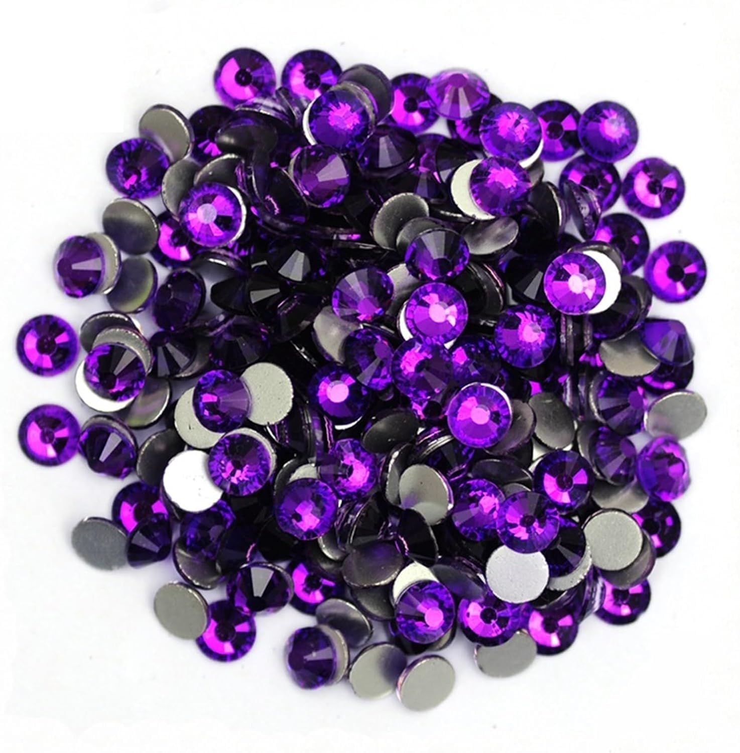 Strass Purple Velvet SS20 non hotfix en verre dos plat pour nail art et strass artisanat 1440pcs