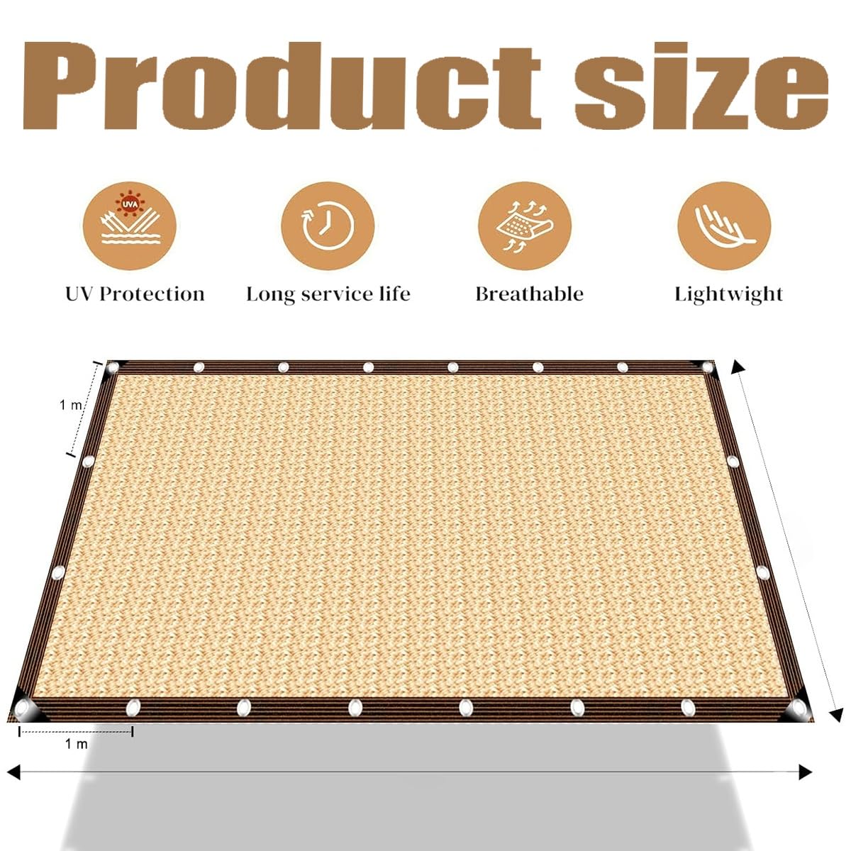 90% e netto, 3 x 4 m, 4 x 6 m, tkanina Sune z przelotkami, osłona chroniąca rośliny do ogrodu, szklarni, stodoły, patio, żywica UV (5 x 6 m)