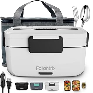 Electric Lunch Box for Adults 3.0L Double Layer 90W Fast Heated Lunch Box for Men Portable Food Heater Warmer for Office/Home/Car/Truck Use 12V/24V/220V Lonchera Eléctrica Portátil