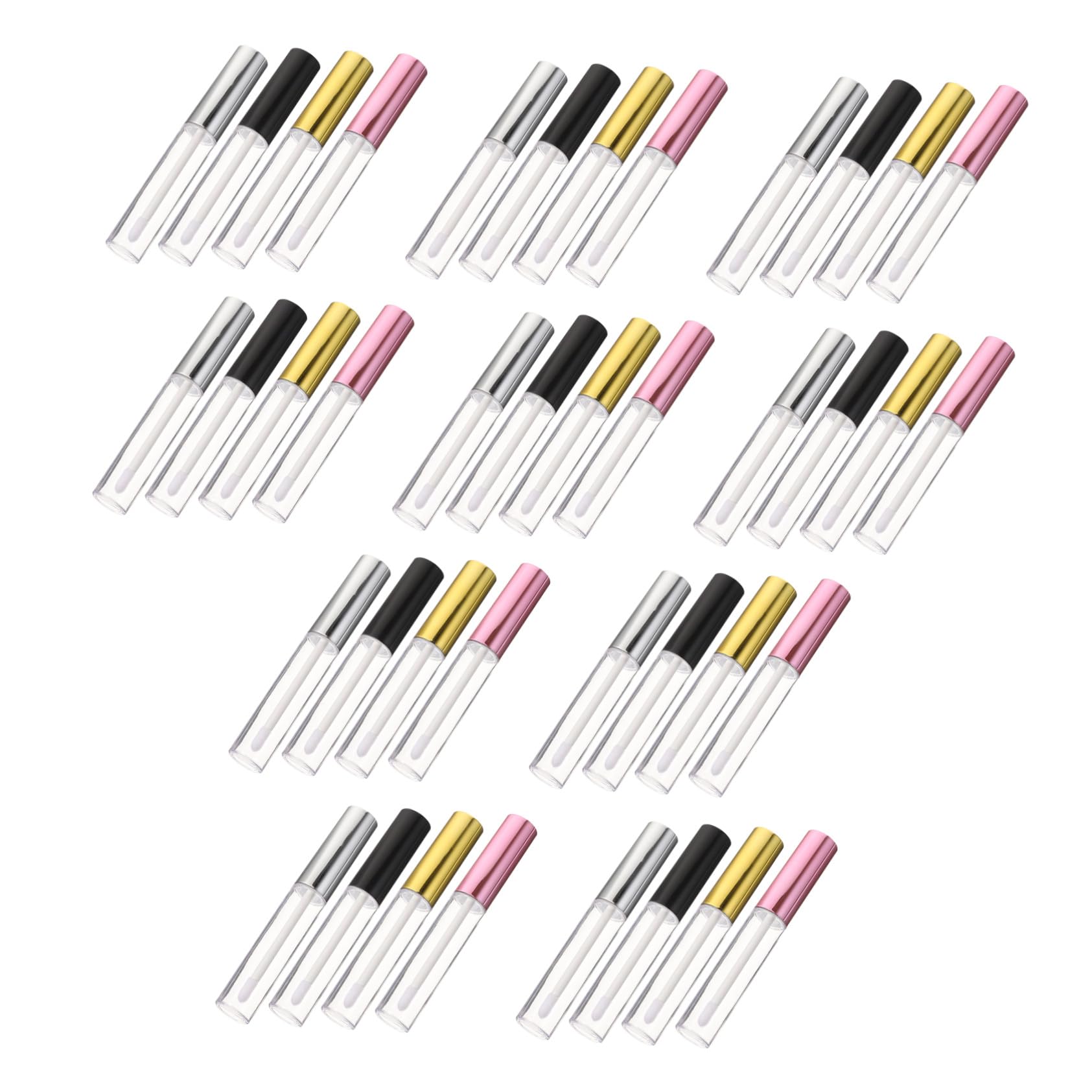 Tubes de Gloss à Lèvres 10ml en Abs, Réutilisables, 40 Pièces