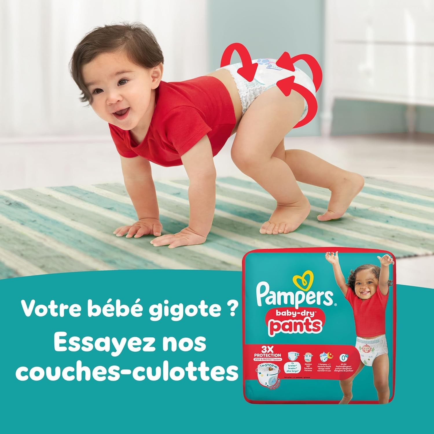 Pampers - Baby Dry - Taille 4 - Mega Pack - 140 pièces - 9/14 KG