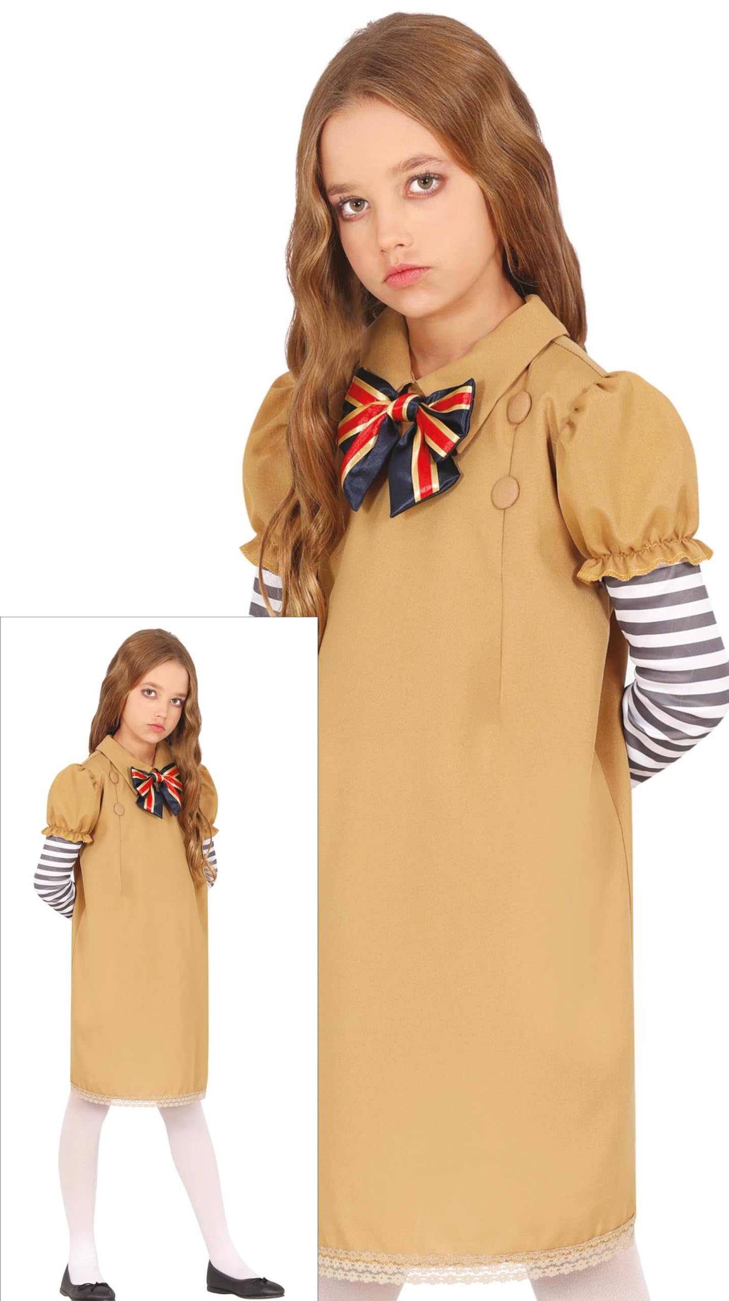 FIESTAS GUIRCA Psycho Doll Girls Fancy Dress Costume - Killer Robot Girl - Halloween Girls Costumes Age 7-9 Years