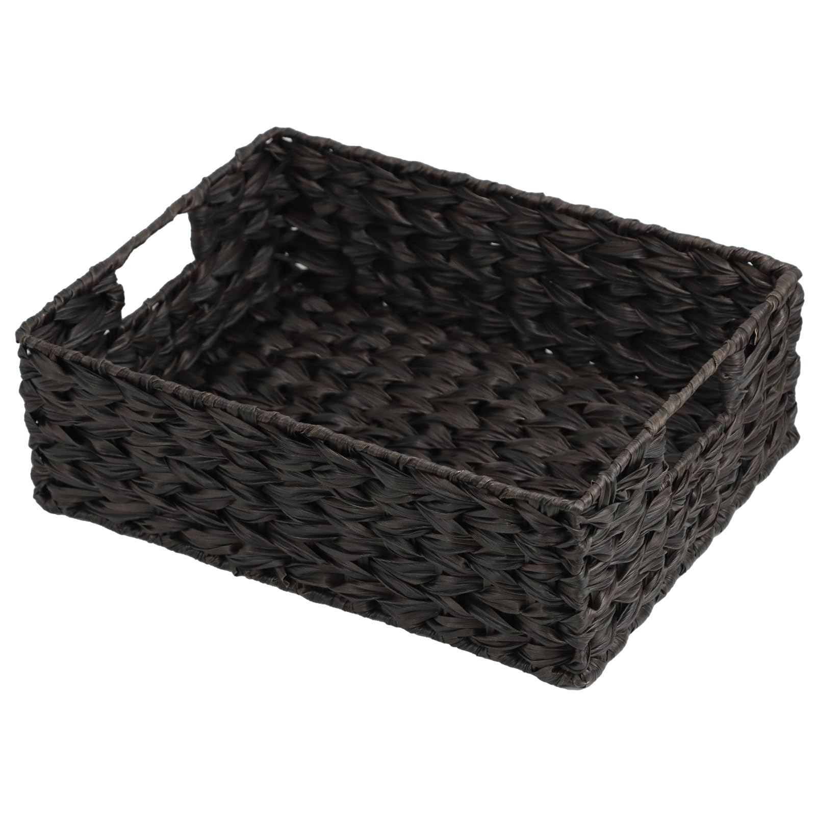 Wicker Storage Basket, Waterproof Wicker Basket with Handles, Woven Basket for Storage Shelves, Baskets for Decor, Pantry Baskets-1 Pack