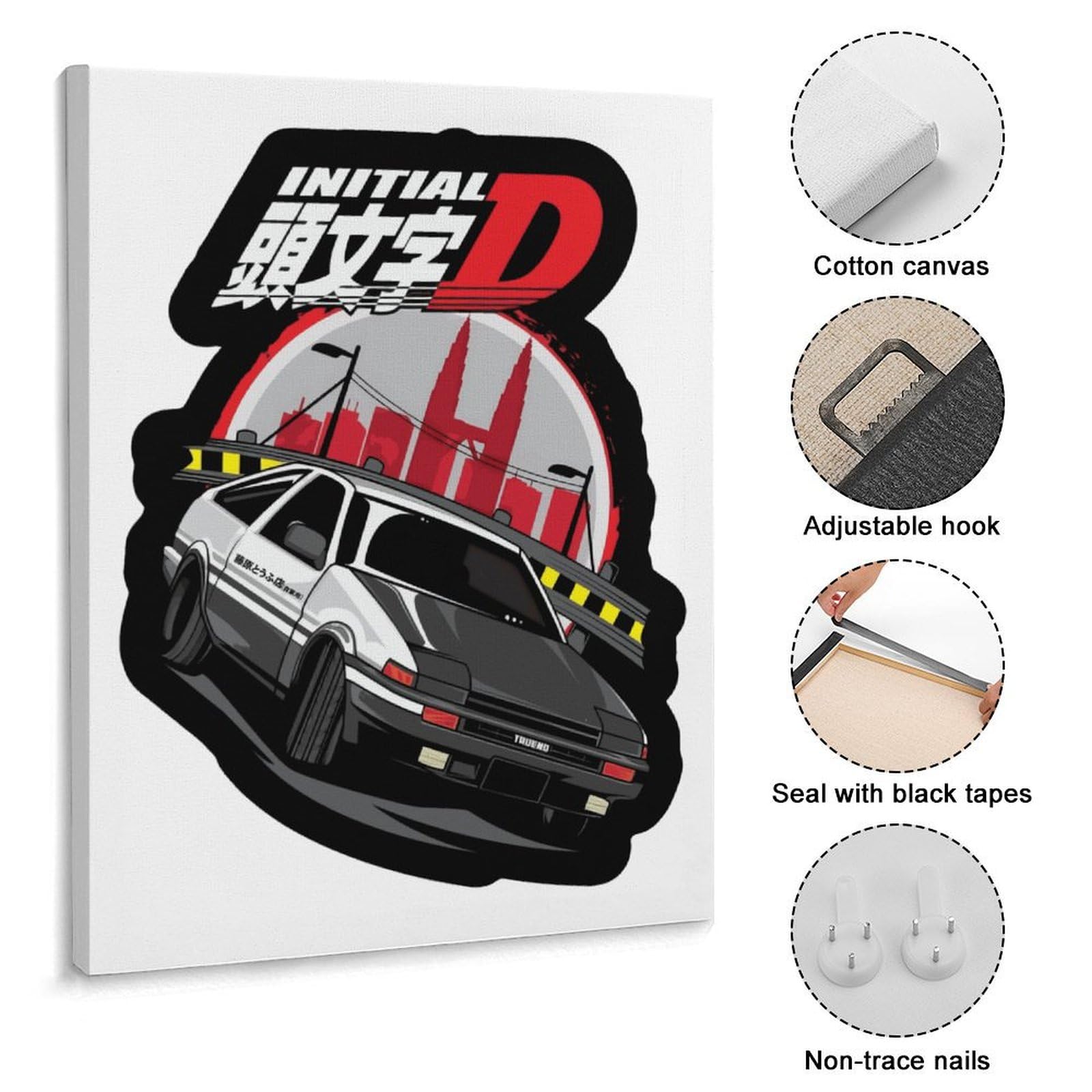 Amazon.co.jp: アートパネル 頭文字d イニシャル D Ae86 装飾画