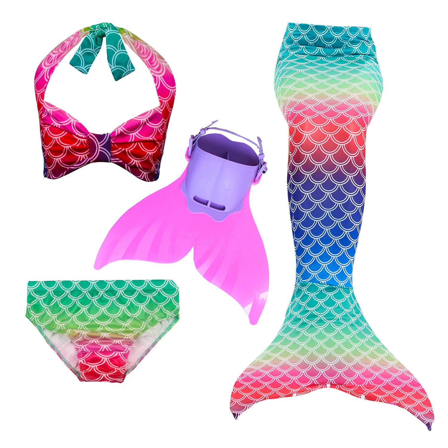 Buy Girls Swimming Mermaid Costume Little Children Blue Mermaid Tails