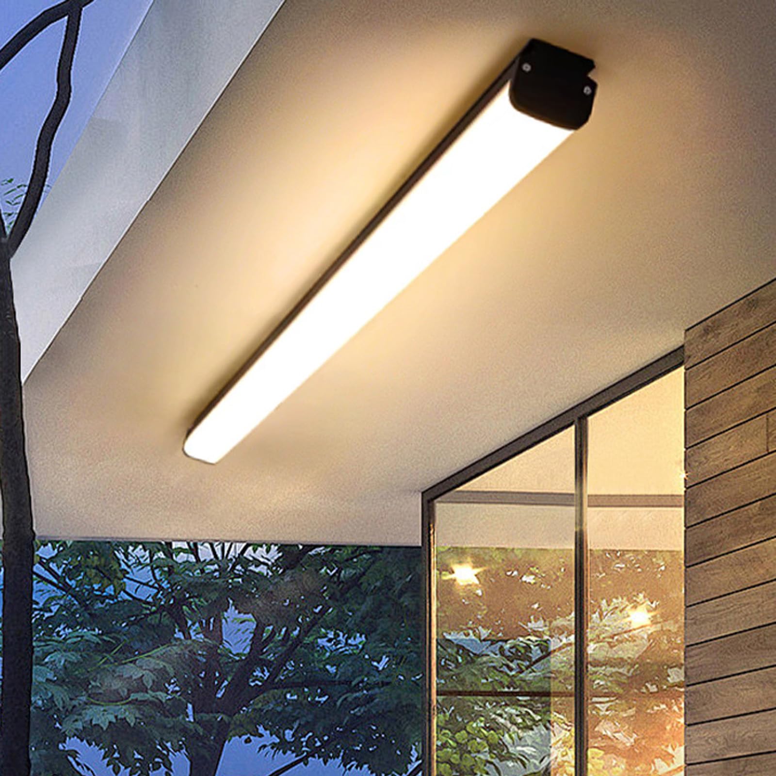 Applique Murale d'extérieur à LED IP65 étanche pour Villa, Design à Longue Bande, luminaire décoratif de Jardin, extérieur/intérieur, en Aluminium, pour Garage, terrasse