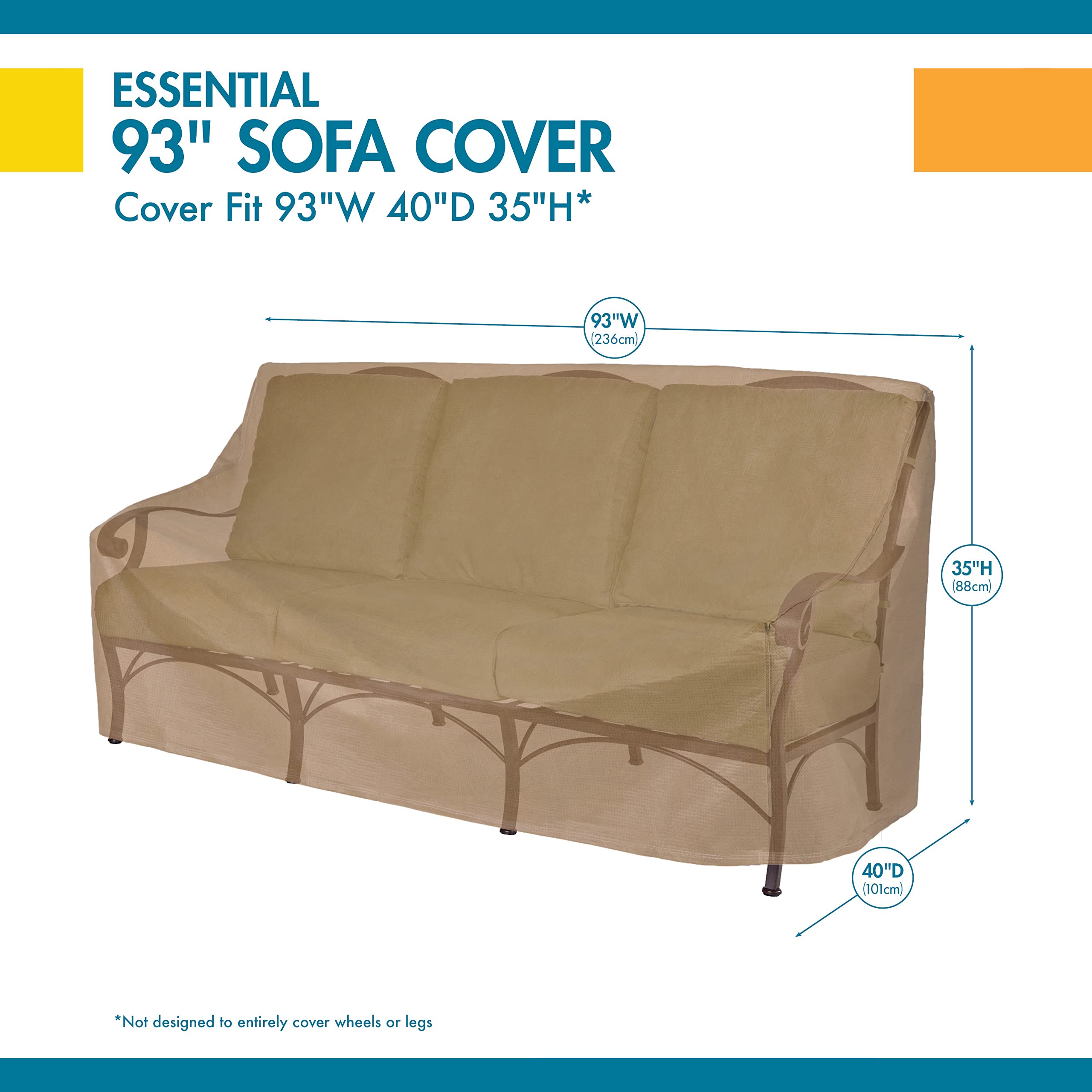 Duck Covers Essential Pokrowiec na sofę na patio, 236 cm