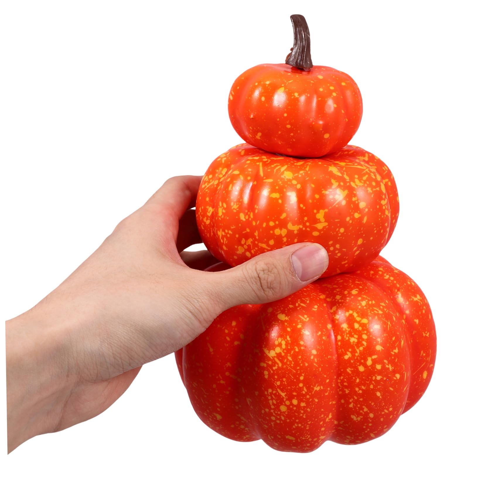 DECHOUS 3stücke Künstliche Stapelbare Kürbis-deko Aus Schaum Für Halloween Und Erntedankfest Lebensnahe Vielseitige Herbstdekoration Für Zuhause Und Partys