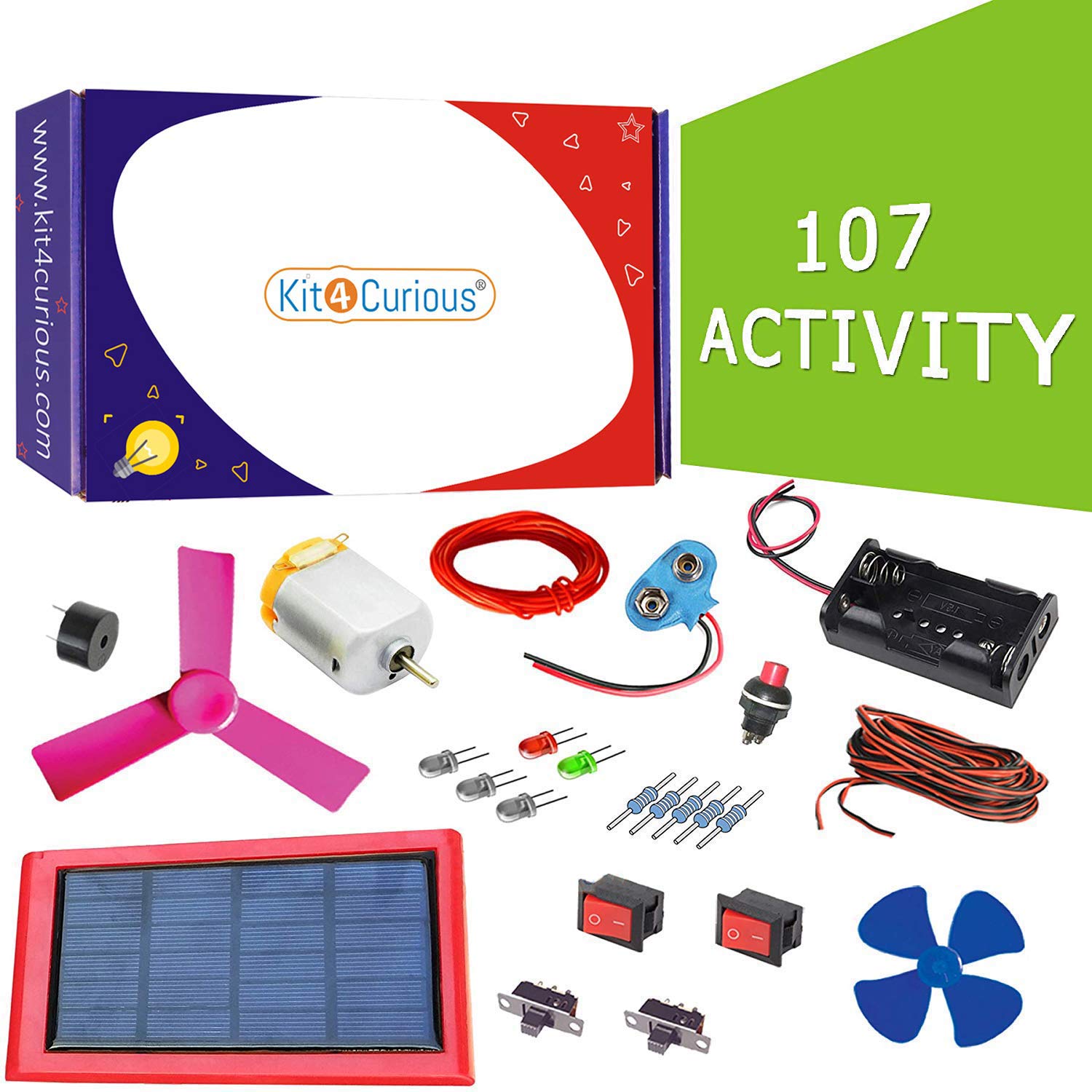 kit4curious solar and electronics adventure diy science activities kit for 107 projects- Multi color (B082B5TGFT) Amazon Price History, Amazon Price Tracker