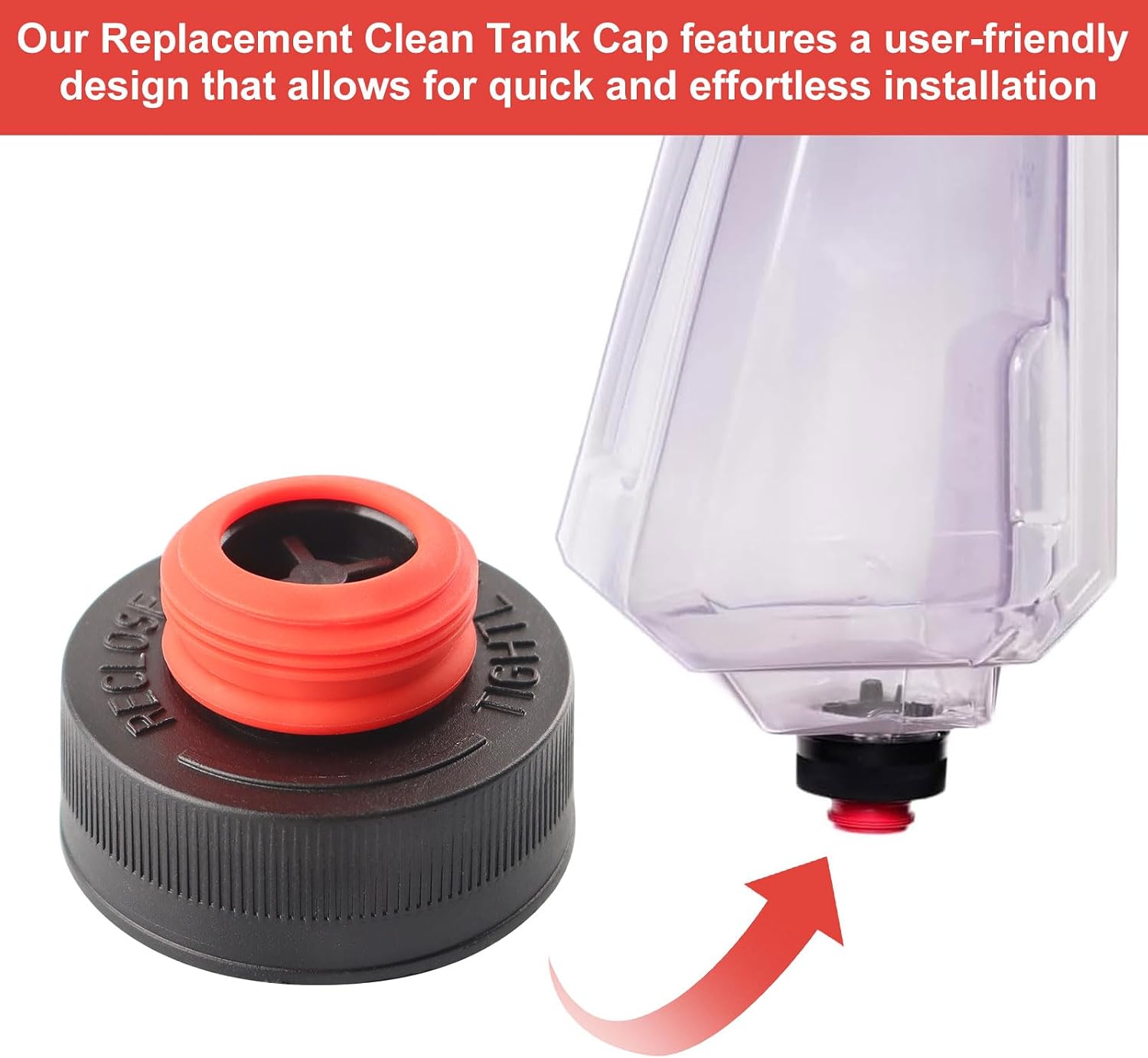 Clean Tank Cap Replacement for Bissell TurboClean PowerForce PowerBrush Carpet Cleaners, Replace Models # 2987, 2806, 28062, 28068, 29878, and 29879