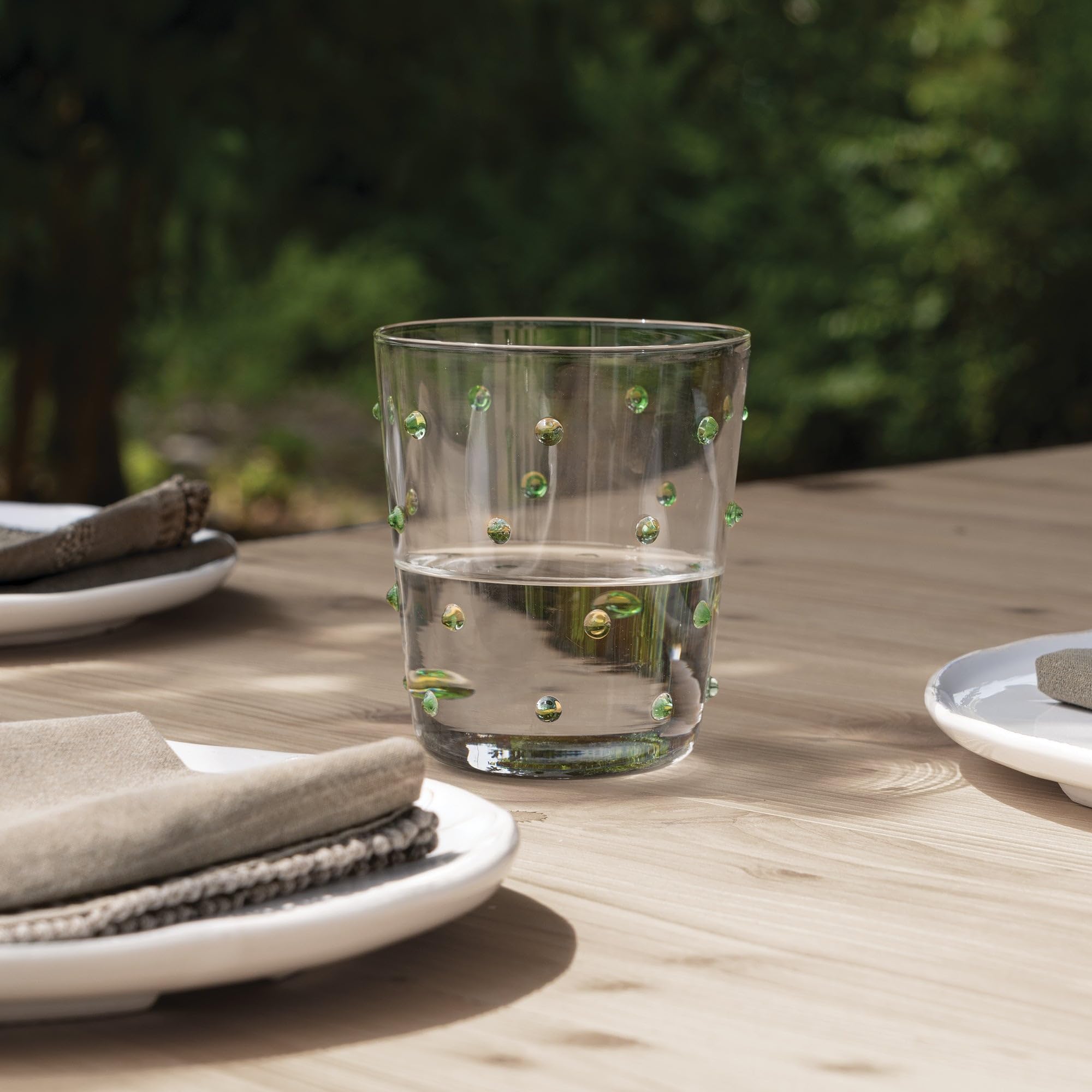Trinkglas Zafferano Party Tumbler grün 45 cl Set 6 Stück aus Glas