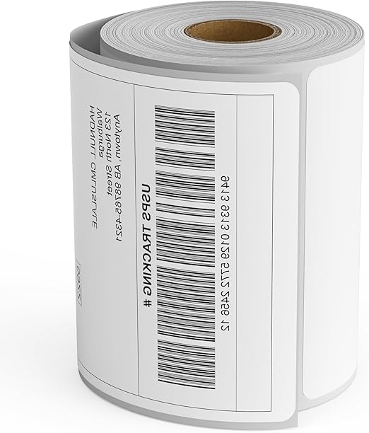 4"x 6" Direct Thermal Shipping Labels, 1" Core, Perforated, 250 Labels per Roll,Thermal Printer Labels 4x6