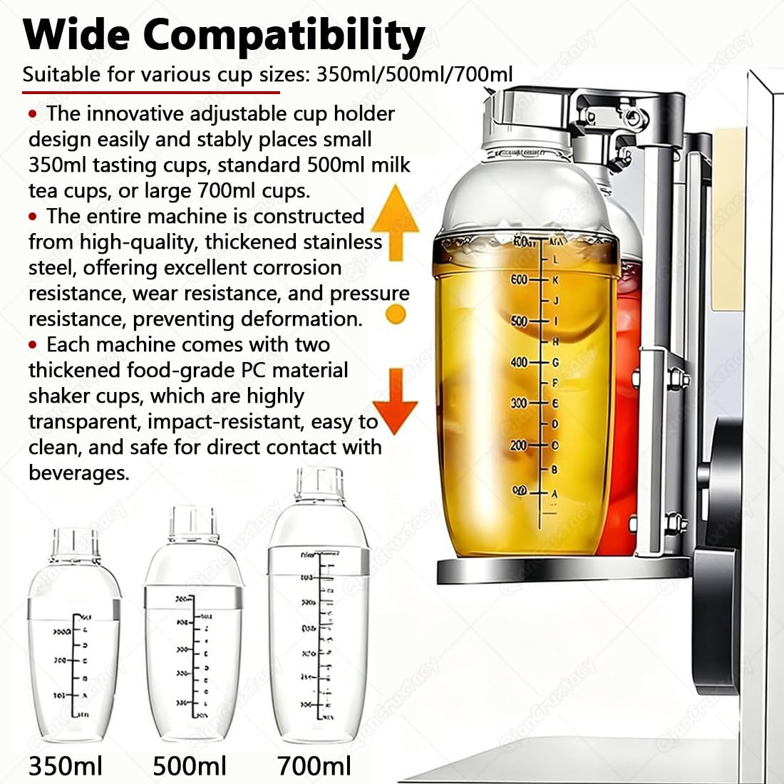 Mélangeur électrique Professionnel pour Bubble Tea 350ml