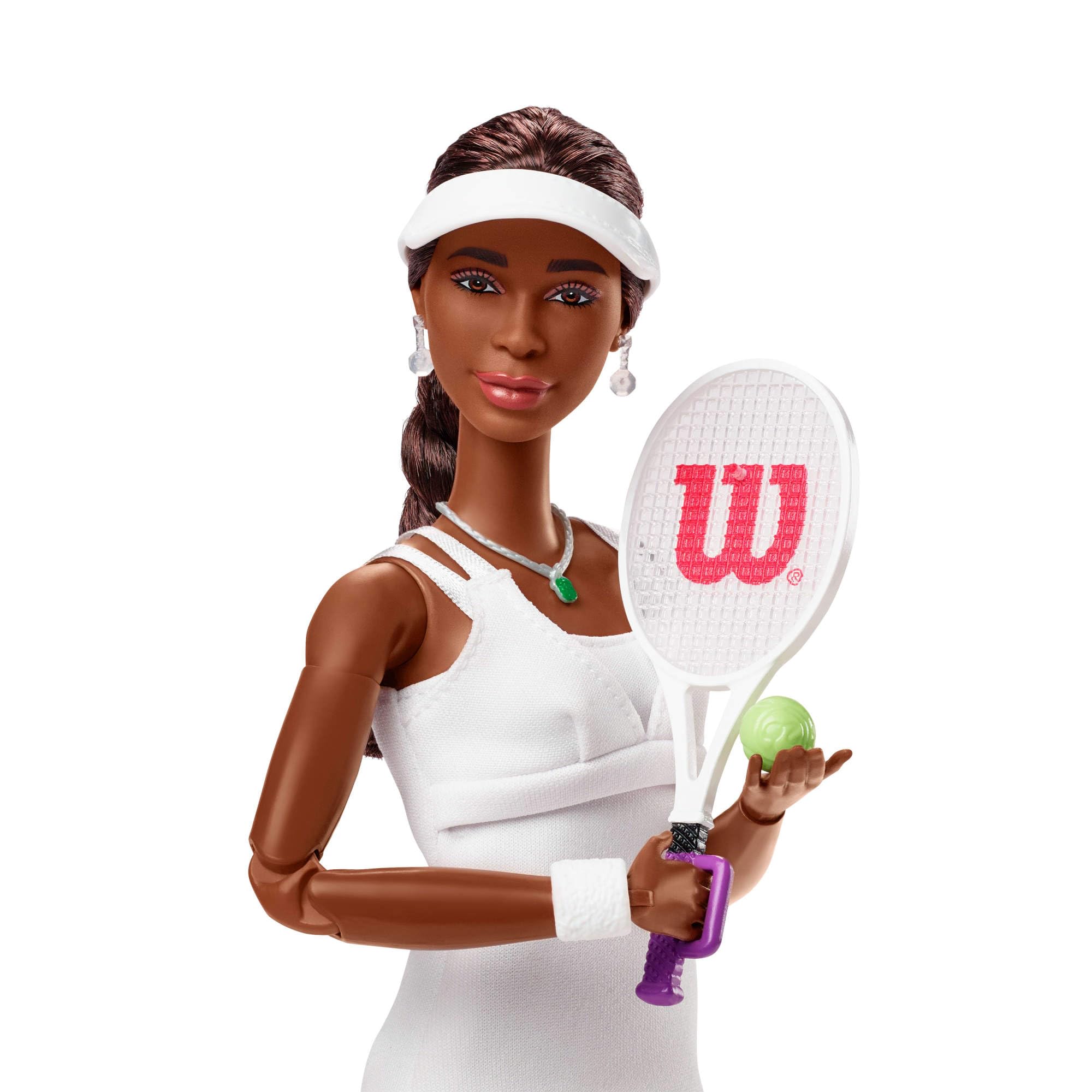 Barbie Signature - Venus Williams Serie Inspiring Women, bambola da collezione con completo da tennis e racchetta inclusa, confezione da esposizione, 6+ anni, HRM49