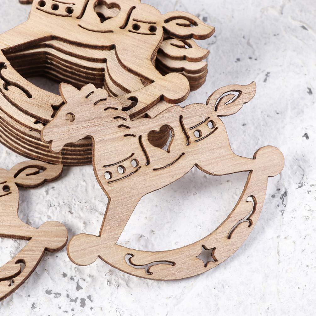 Generico Cavallino | In Legno Dondolanti Vintage Divertenti | Cavallo A Dondolo Giocattolo Decorazione Scrivania | Per Ragazzi E Ragazze Casa Ufficio Soggiorno Stanza Dei Giochi Natale Compleanno