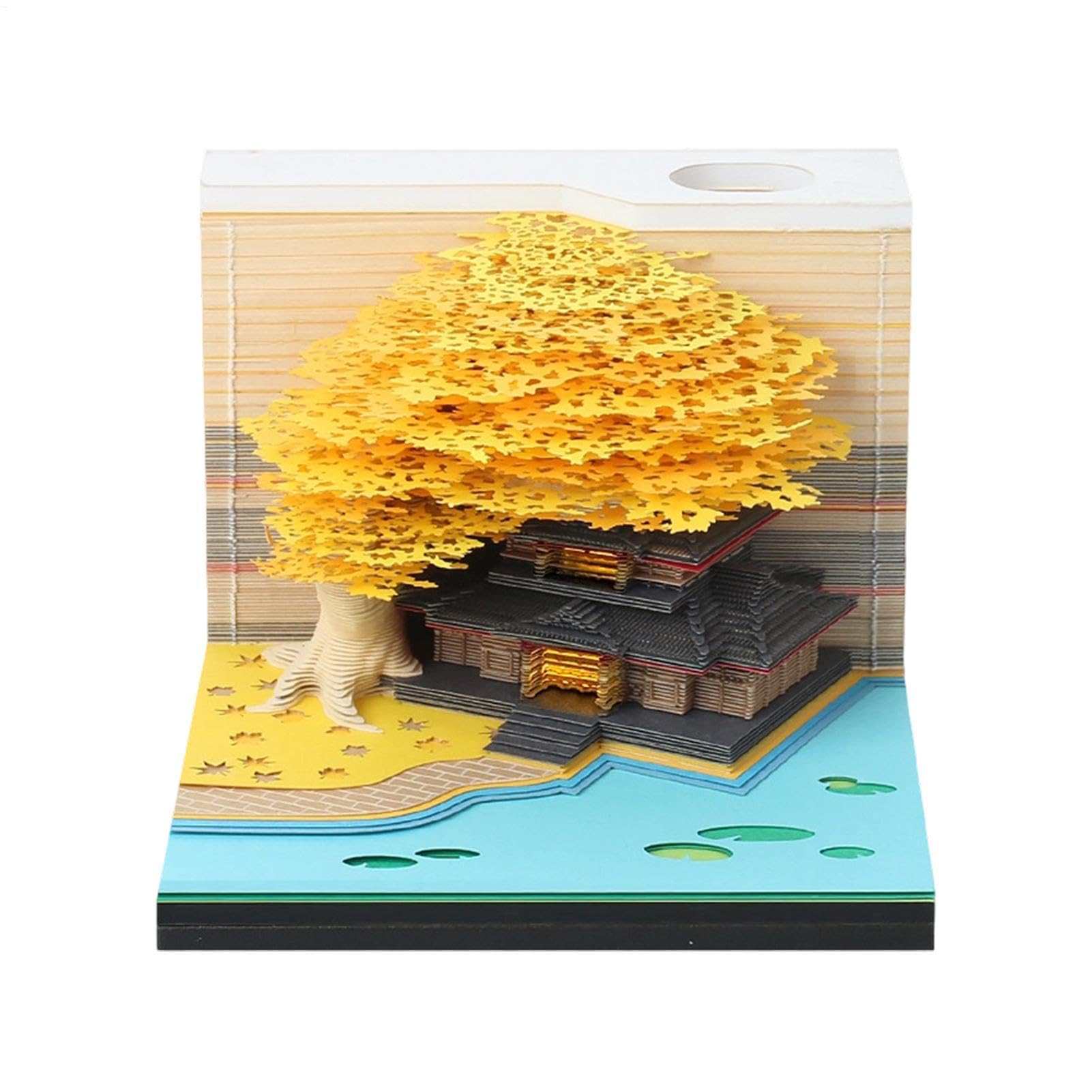 3D Kalender 2027 Schreibtisch-3D-Skulptur-Zeitmessgerät-Notizblock | Büro Schreibtisch Papier-Kalender Für Bücherregal, Homeoffice, Schule, Studentenwohnheim, Wohnung, Schlafzimmer, Wohnzimmer