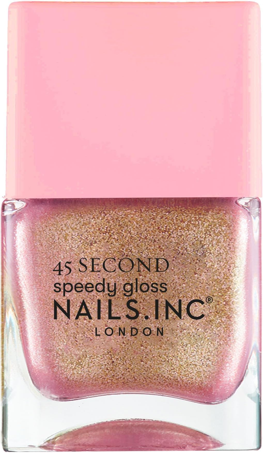 45 Second Speedy Gloss, Ruby, Pink Shimmer, Metallic, No Chip, Long Lasting, Quick Dry, Air Dry, Professional Manicures & Pedicures, Fingernails & Toenails, Vegan Nail Polish, 0.47 Fl Oz