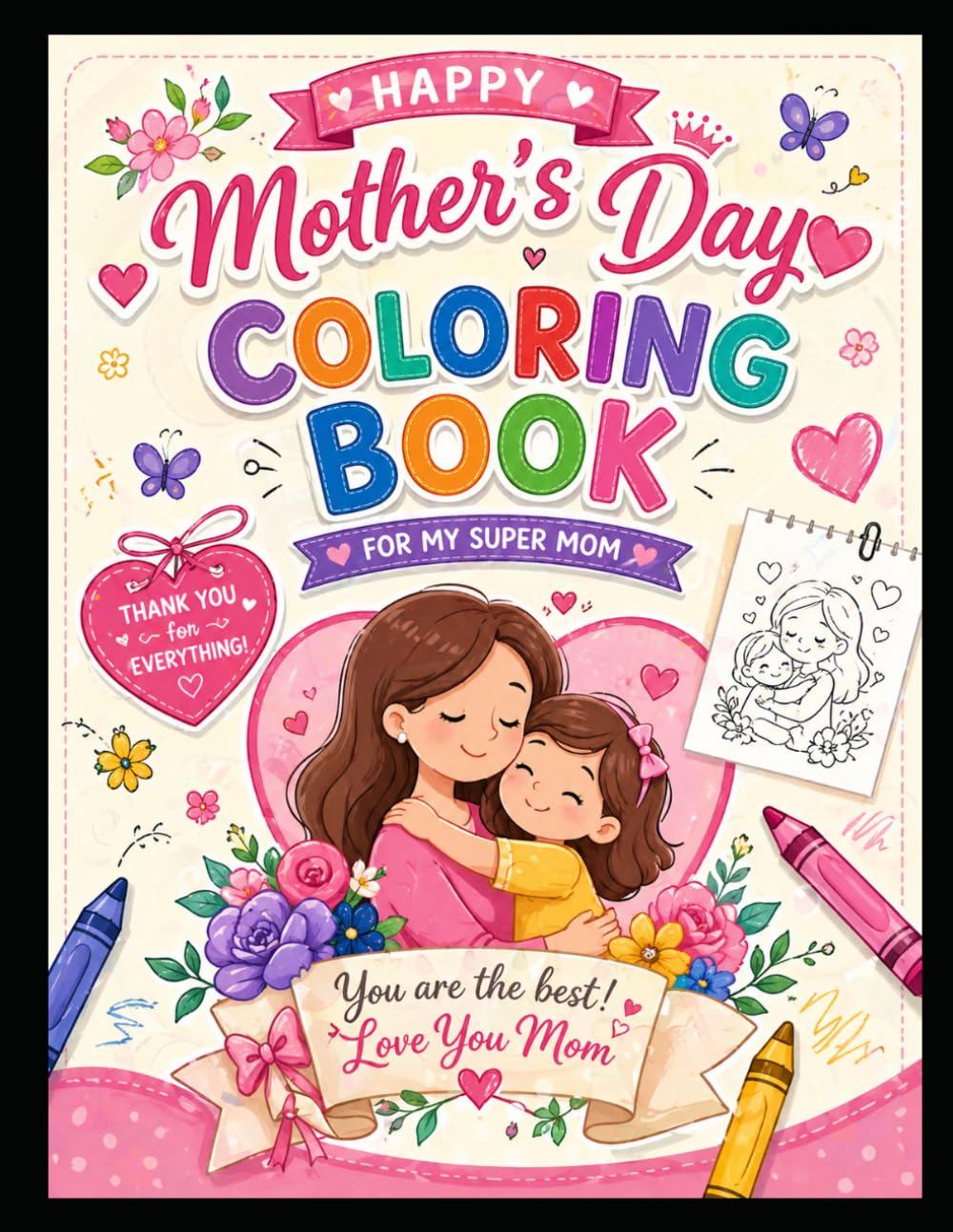Mother’s Day Coloring Book: For My Super Mom