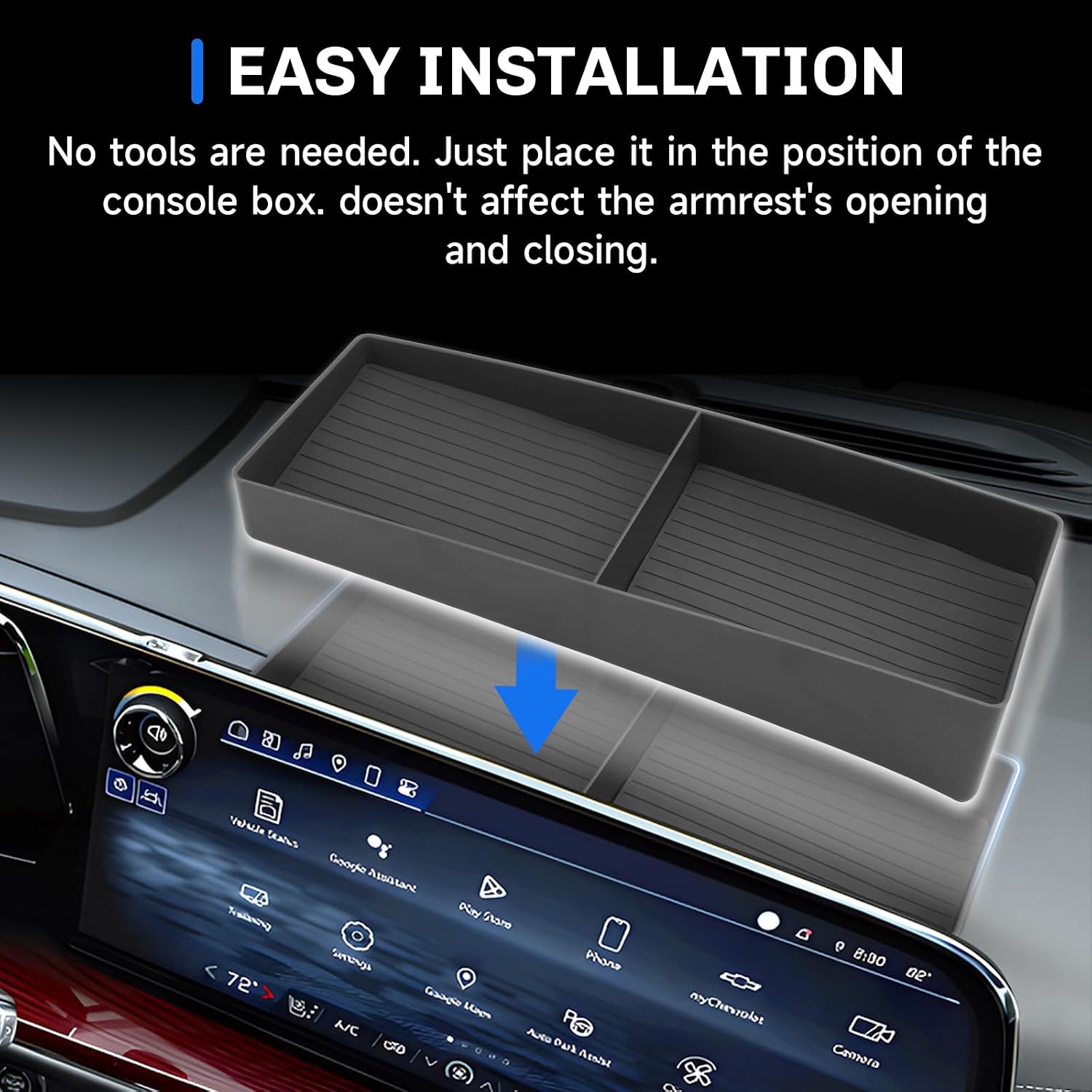 SXCY for 2024 2025 2026 Chevy Traverse Dashboard Organizer Tray for 2025 2026 Chevrolet Traverse Accessories Screen Back Tray 2025 Traverse Behind Dash Organizer 2026 Traverse Console Organizer