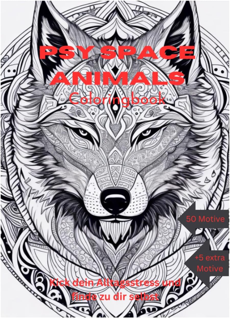 Psy Space Animals Malbuch