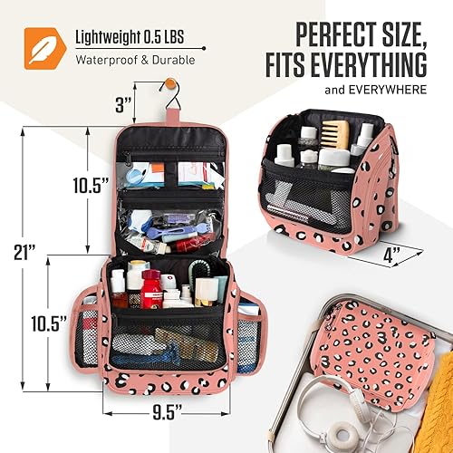 Vista 44 de VENTURE 4TH Neceser de viaje colgante para mujeres y hombres, organizador de viaje con compartimentos expandibles y bolsa transparente extraíble