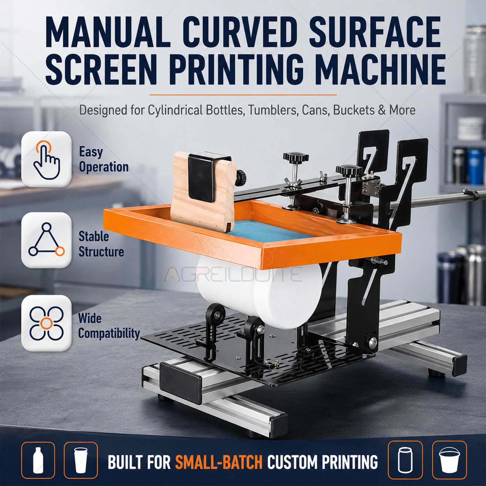 Piccola Postazione Manuale per Serigrafia da Banco | La Stazione Manuale Da Tavolo Si Adatta Ai Banchi Da Lavoro Sale Confezionamento,Laboratori Artigianali E Officine Domestiche