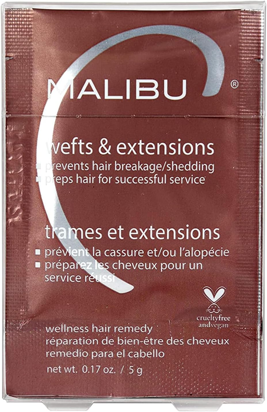Malibu C Wefts & Extensions Wellness Hair Remedy - Removes Build Up + Prevents Hair Breakage - Prepares Natural Hair for Hair Extension Application