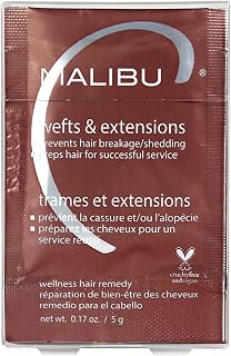 Malibu C Wefts & Extensions Wellness Hair Remedy - Removes Build Up + Prevents Hair Breakage - Prepares Natural Hair for Hair Extension Application