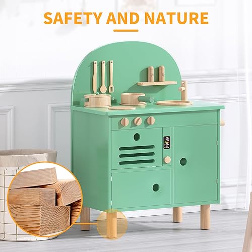 Miniatura 4 de cuoote Play Kitchen Set for Kids Toddlers, Toddler Kitchen Set, Wooden Mini Pretend Kitchen playset for Boys Girls, Toy Kitchen Gift for Girls &amp;