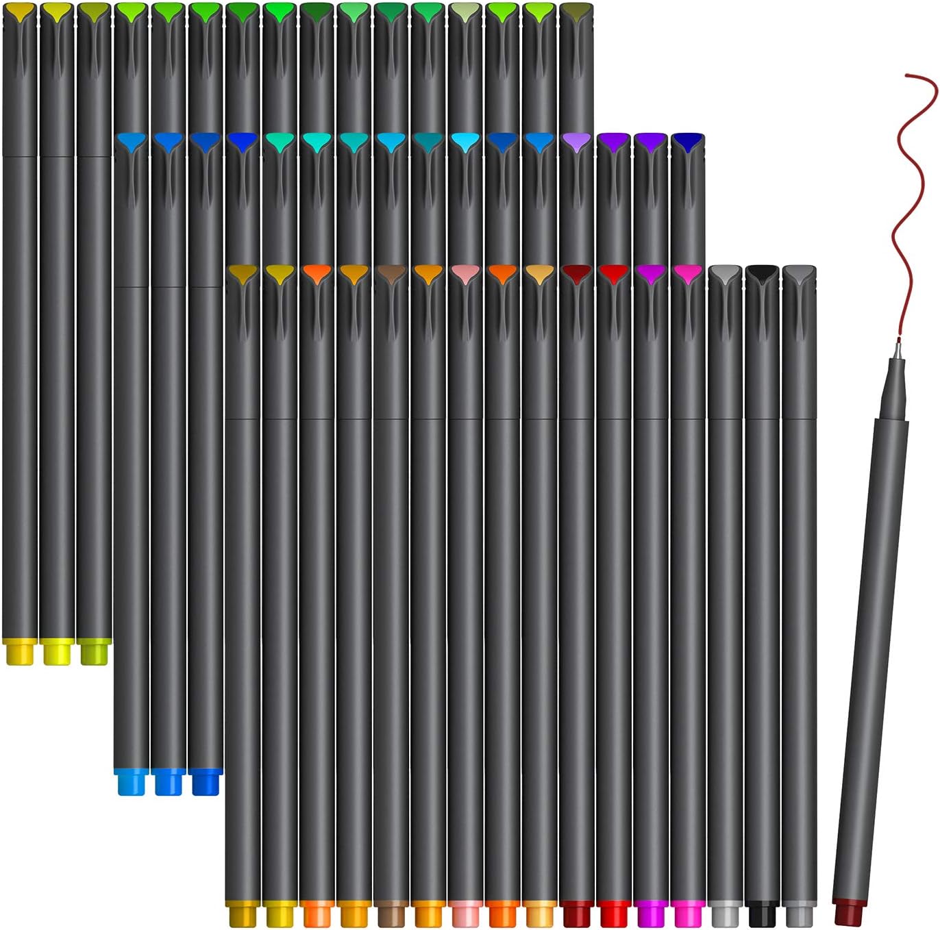 Vitoler Journal Planner Pens, Journaling Marker Fine Line Point Pens for Bullet Drawing Writing Notetaking Coloring Book Sketching Calendar Art Projects Office School Supplies,48 Colored Pens
