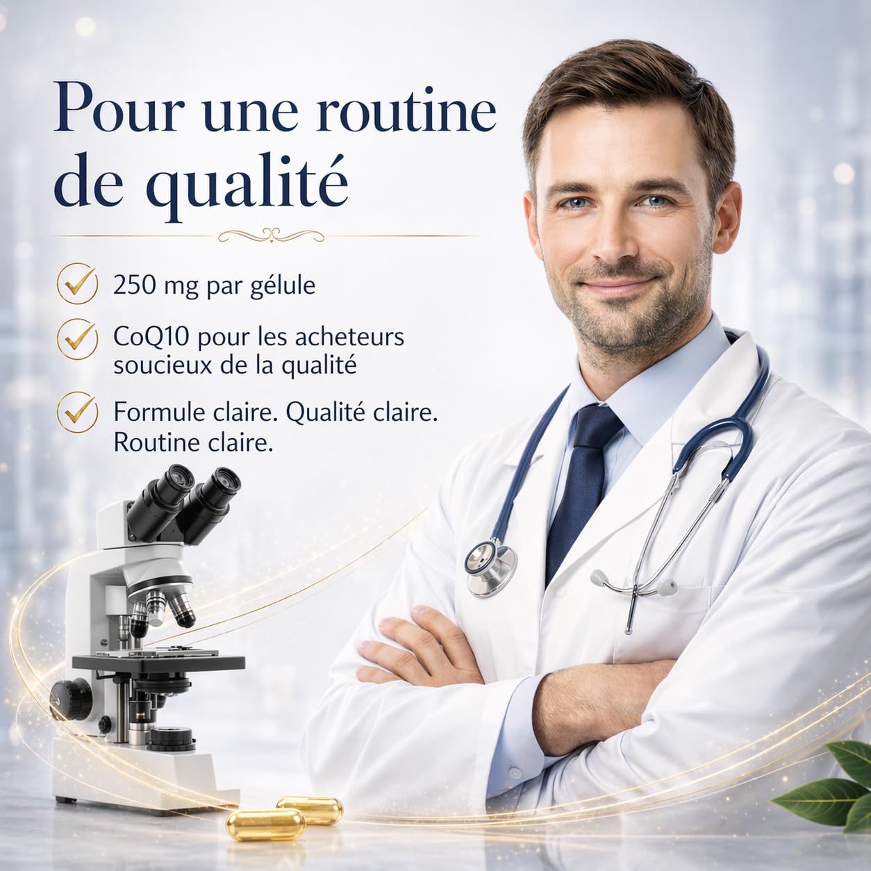 COENZYME Q10 250 mg | CoQ10 Ubiquinol issu de fermentation naturelle | Puissant antioxydant naturel | Protection anti âge | Énergie cellulaire | Absorption optimale | 120 gélules véganes | Sans OGM