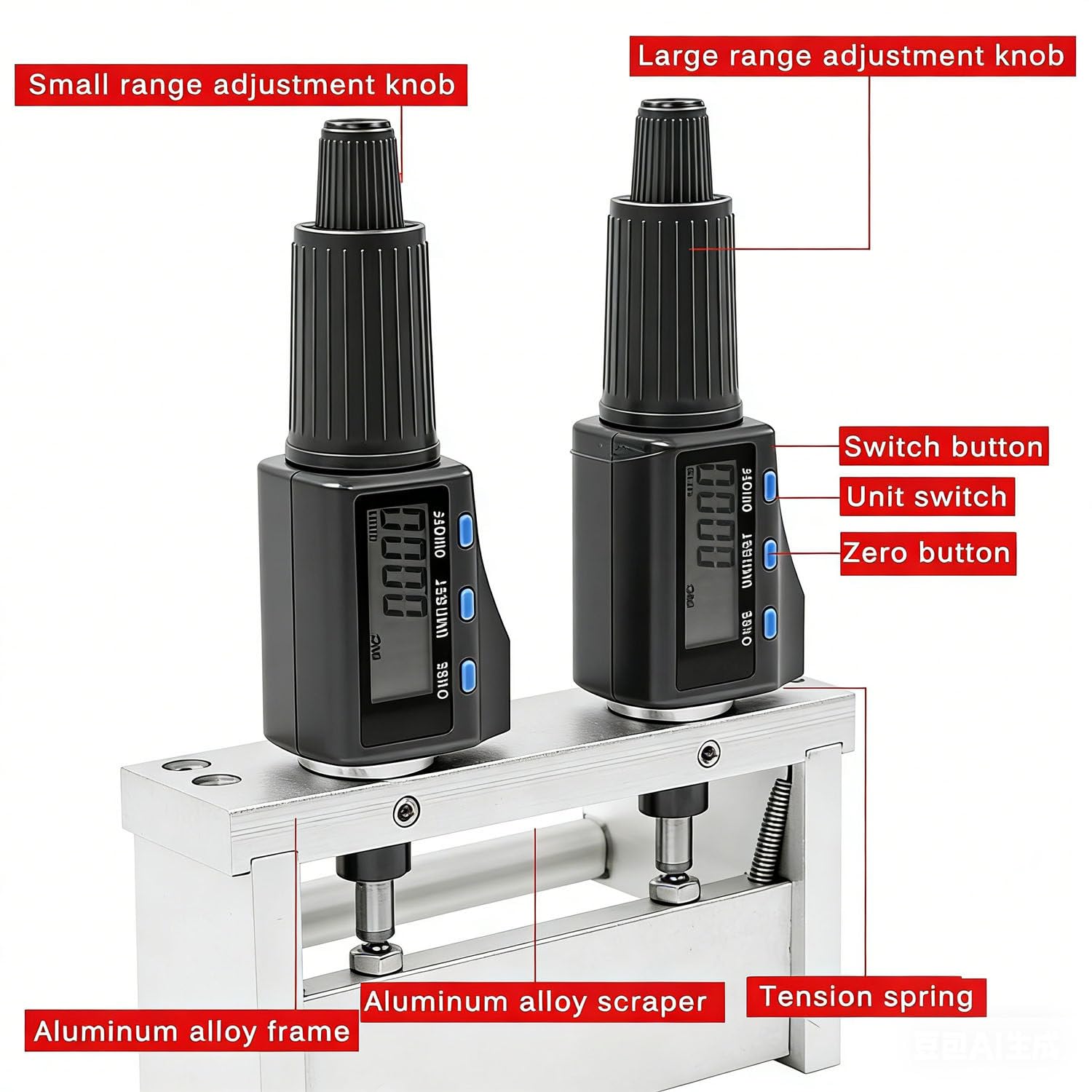 Applicatore di film regolabile, applicatore di rivestimento digitale 200mm, 1-6000μm, rivestimento della lama del medico di laboratorio per stampa, pittura, rivestimenti