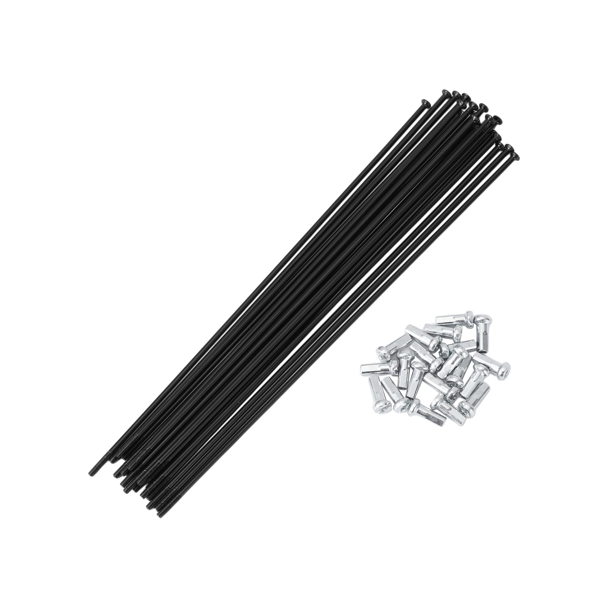 Motoforti 20 Set 14G Straight Pull Bicycle Spokes 171mm Straight Pull Bike Wheel Spokes Carbon Steel Black