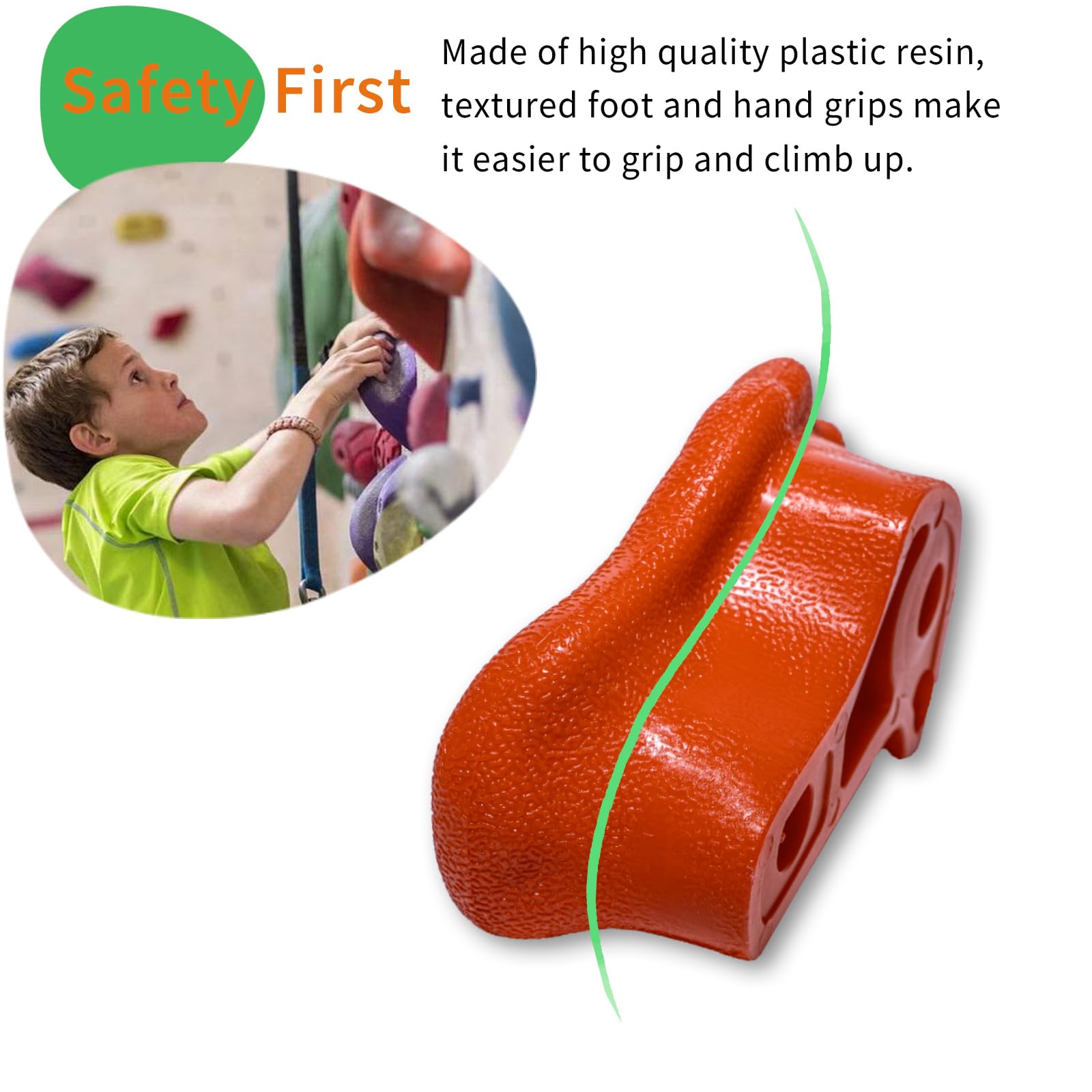 CIMOYBAI 10 Pezzi Prese Arrampicata con Maniglie per Torri Gioco, Prese D'arrampicata per Pareti, Colorato Parete Arrampicata Bambini, con Viti di Fissaggio