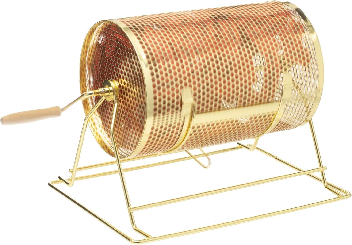 Tambor de Rifa, Tambor Giratorio de Rifa, Rueda Giratoria de Gran Capacidad con Soporte, Jaula Giratoria de Metal para Lotería, Giratorio para Boletos de Rifa Capacidad para 2500 Boletos