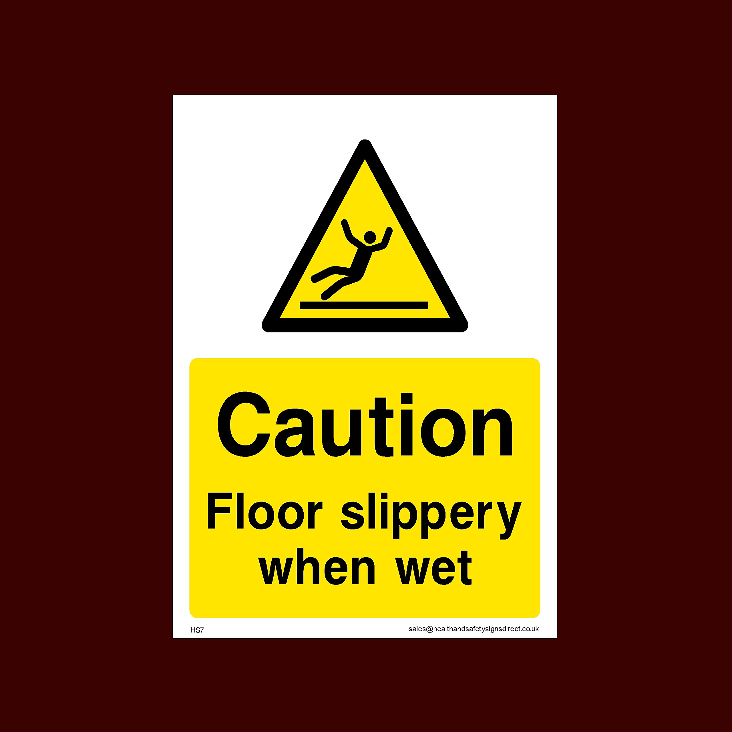 Ussp&S Caution Floor Slippery When Wet Plastic Sign - Toilet, Water, Reception, Car Park, Slippery Floor (Hs7)