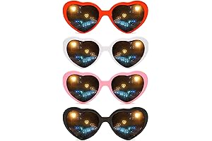 Ratoher Heart Effect Diffraction Glasses: Radiate Love with Every Light