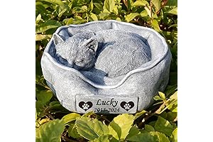 Serene Sleeping Cat Garden Statue: A Purrfect Tribute and Charming Garden Accent