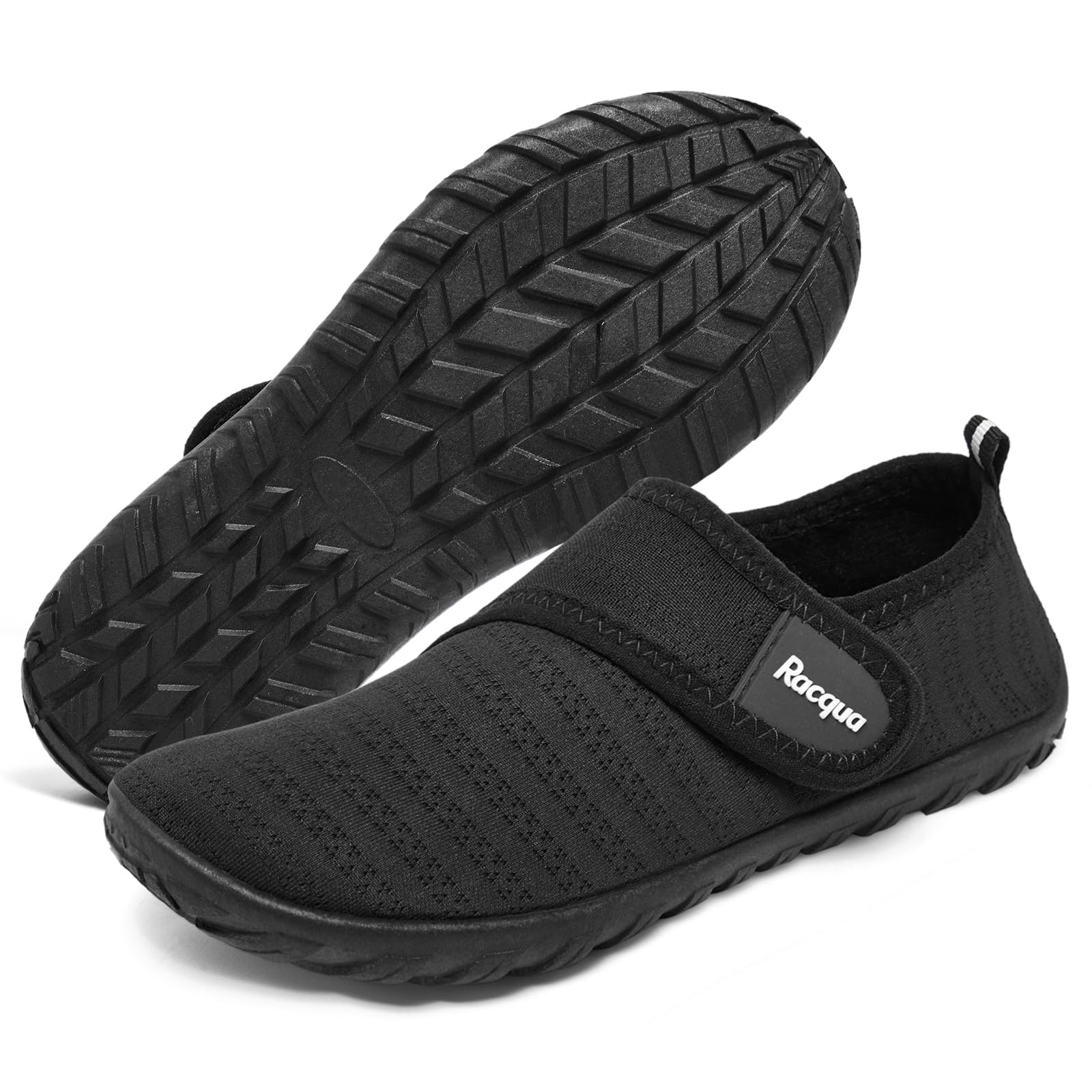 Racqua Kids Water Shoes Boys Girls Quick Dry Barefoot Lightweight Beach Sport Aqua Shoes Swim Pool Walking Surfing Boating Shoes Big Kid Black 5