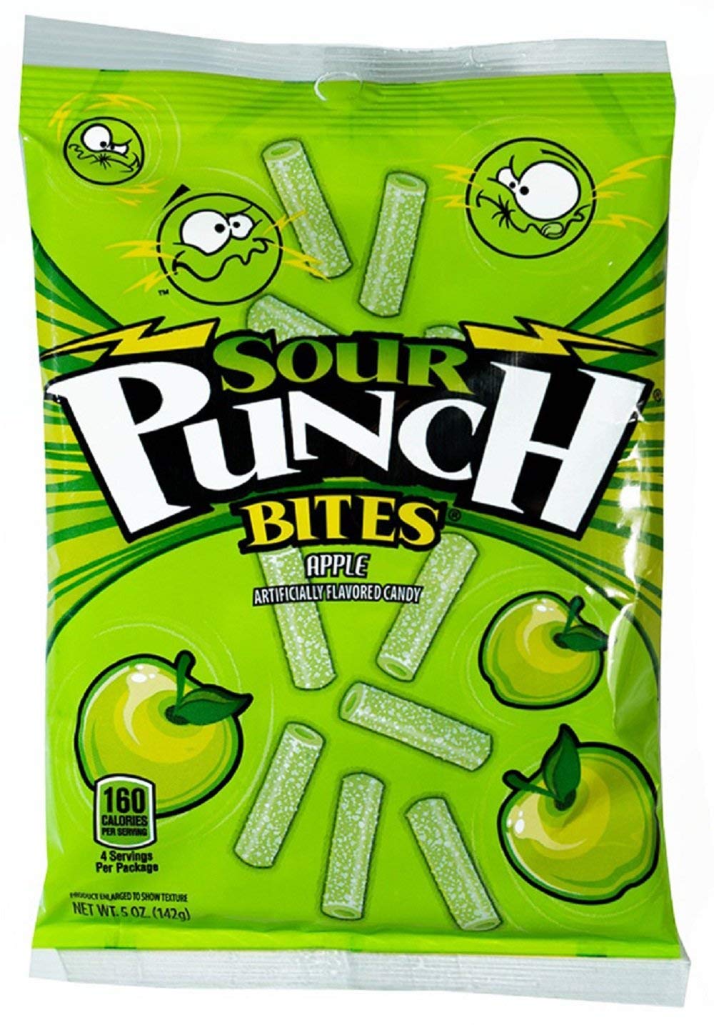 Sour Punch Bites, Sour Apple Fruit Flavored Soft & Chewy