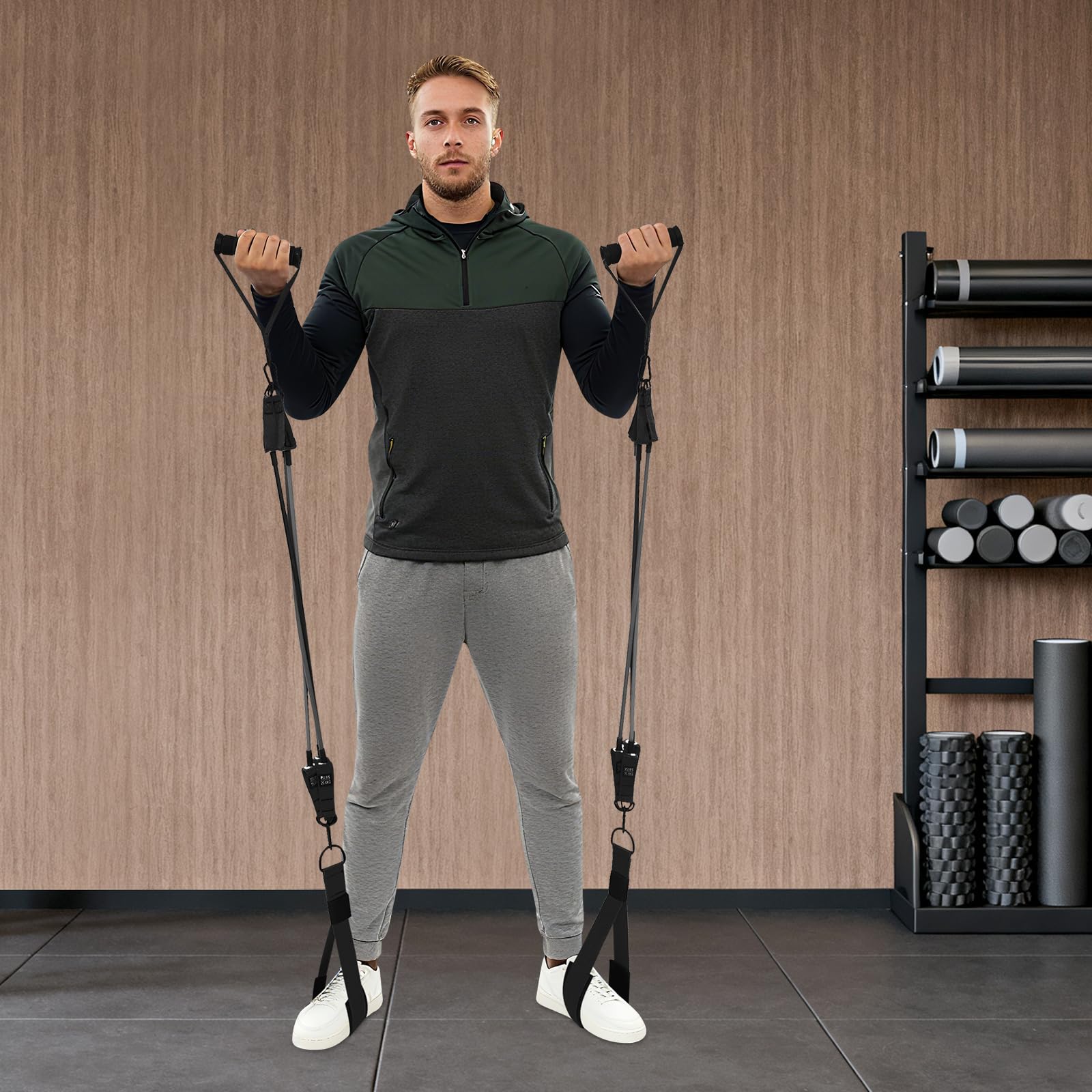 Wytrzymały, wszechstronny zestaw taśm fitness z 6 taśmami treningowymi | Przenośne urządzenie fitness w domu, wydajne urządzenie do treningu siłowego i treningu w domu
