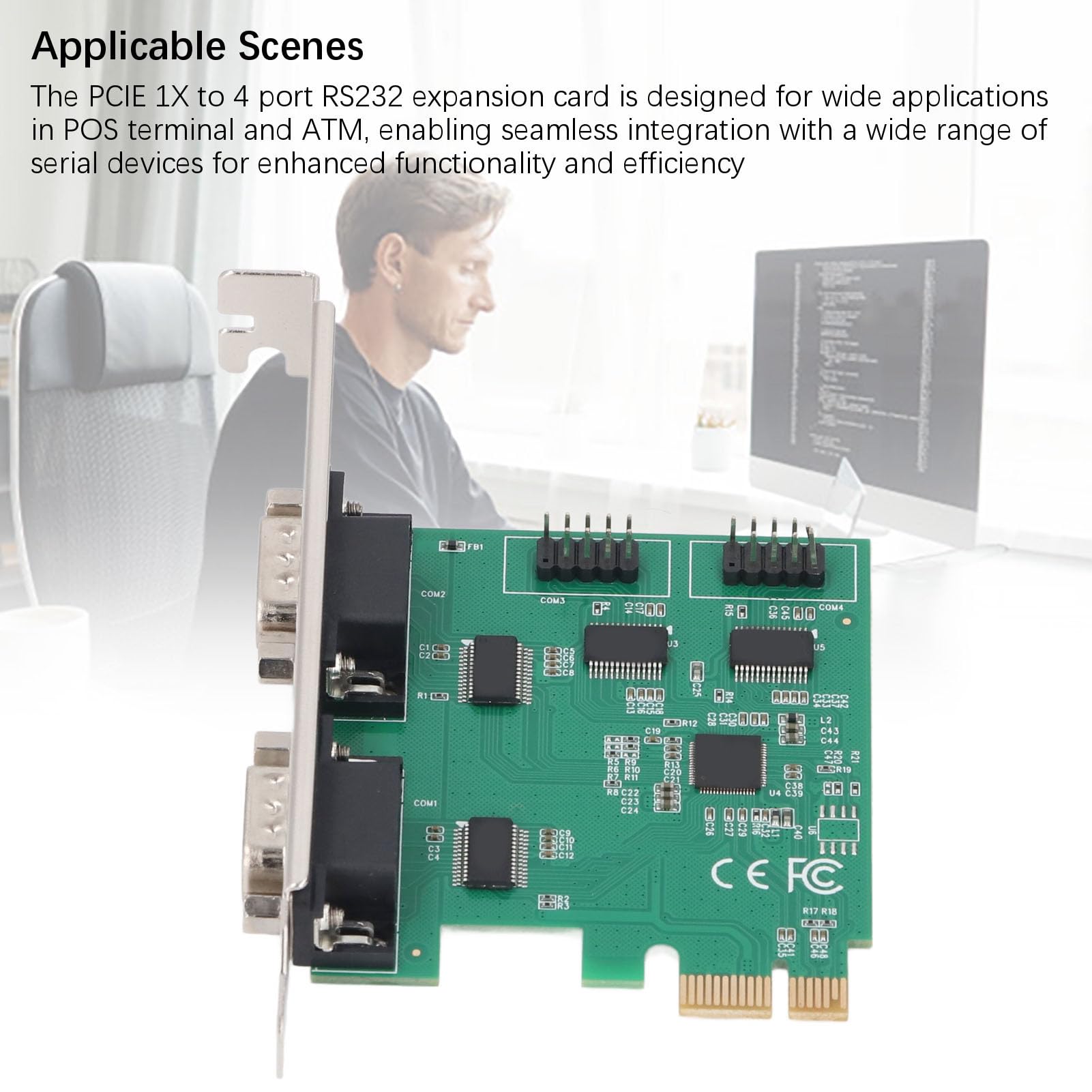 Amazon.co.jp: 4 ポート PCI Express RS232 シリアル アダプタ