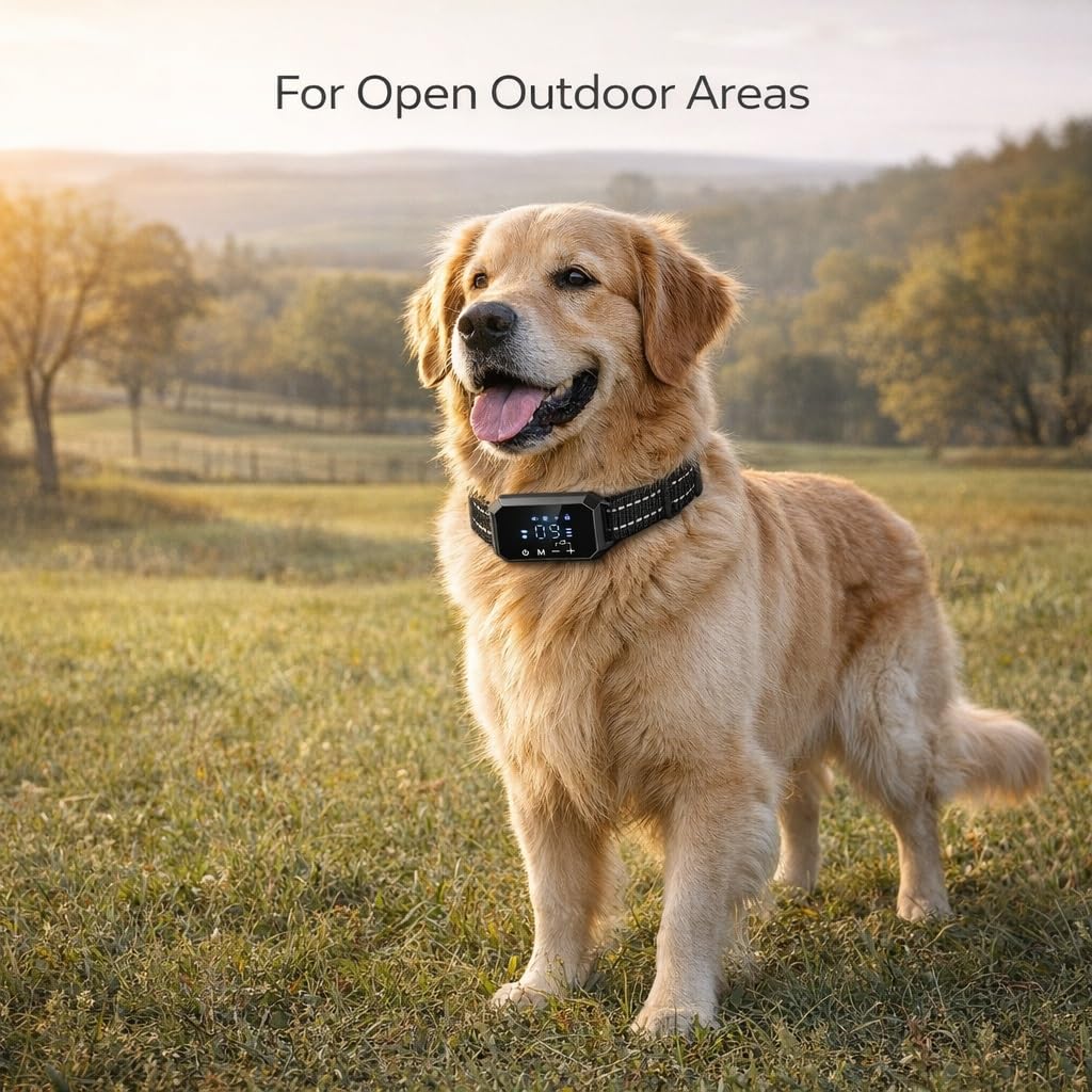 Collare GPS per cani senza fili ricaricabile impermeabile LCD livelli regolabili nero