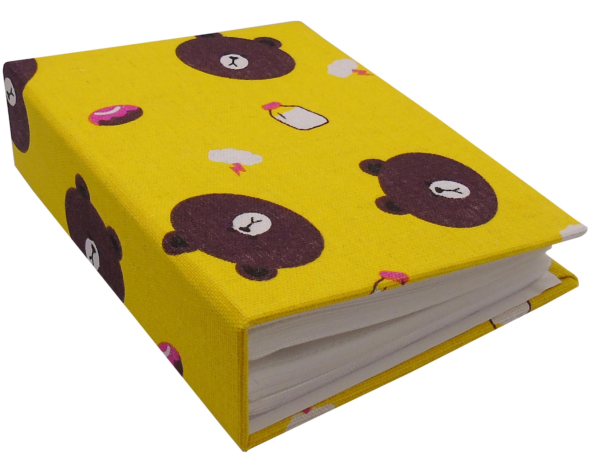 Dankeler Small Photo Album for Kids 100 Pockets 4x6 Bookshelf Baby Picture Album, Slip-in Linen Cover Photo Book for Family(Bear) - Image 4