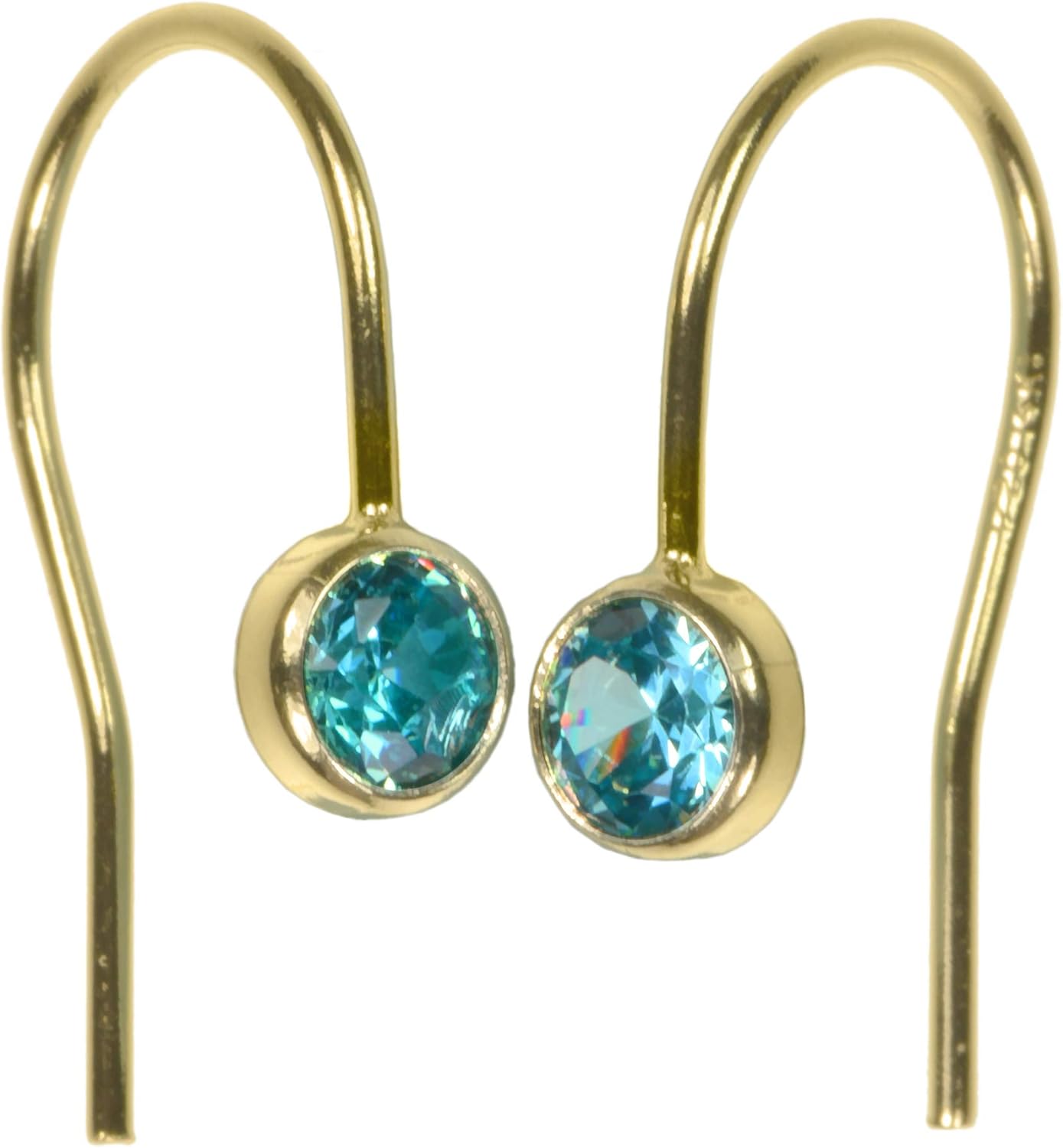 14K Gold Fill 4mm CZ Ear Wire Choose Color